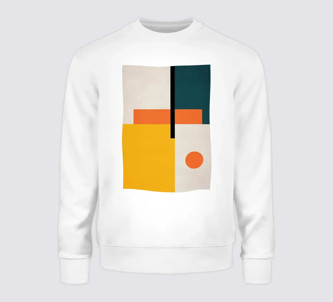 Abstrait géométrique jaune orange vert sweat de Lonnieprints