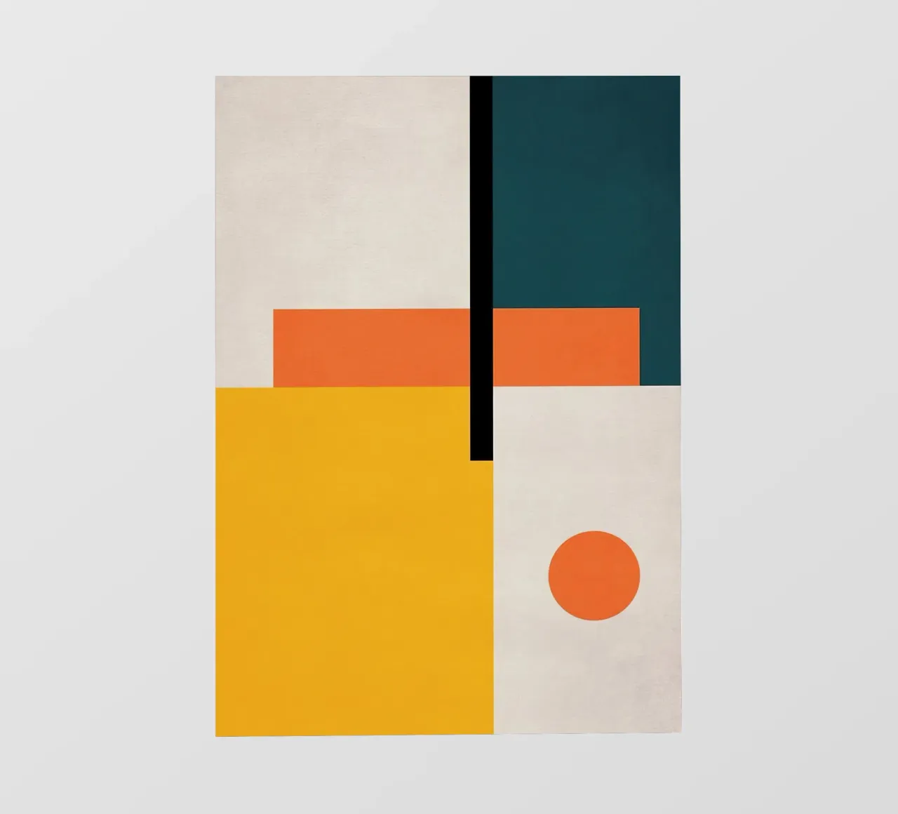 Abstrakt Geometrisch Gelb Orange Grün Backlit Folie von Lonnieprints