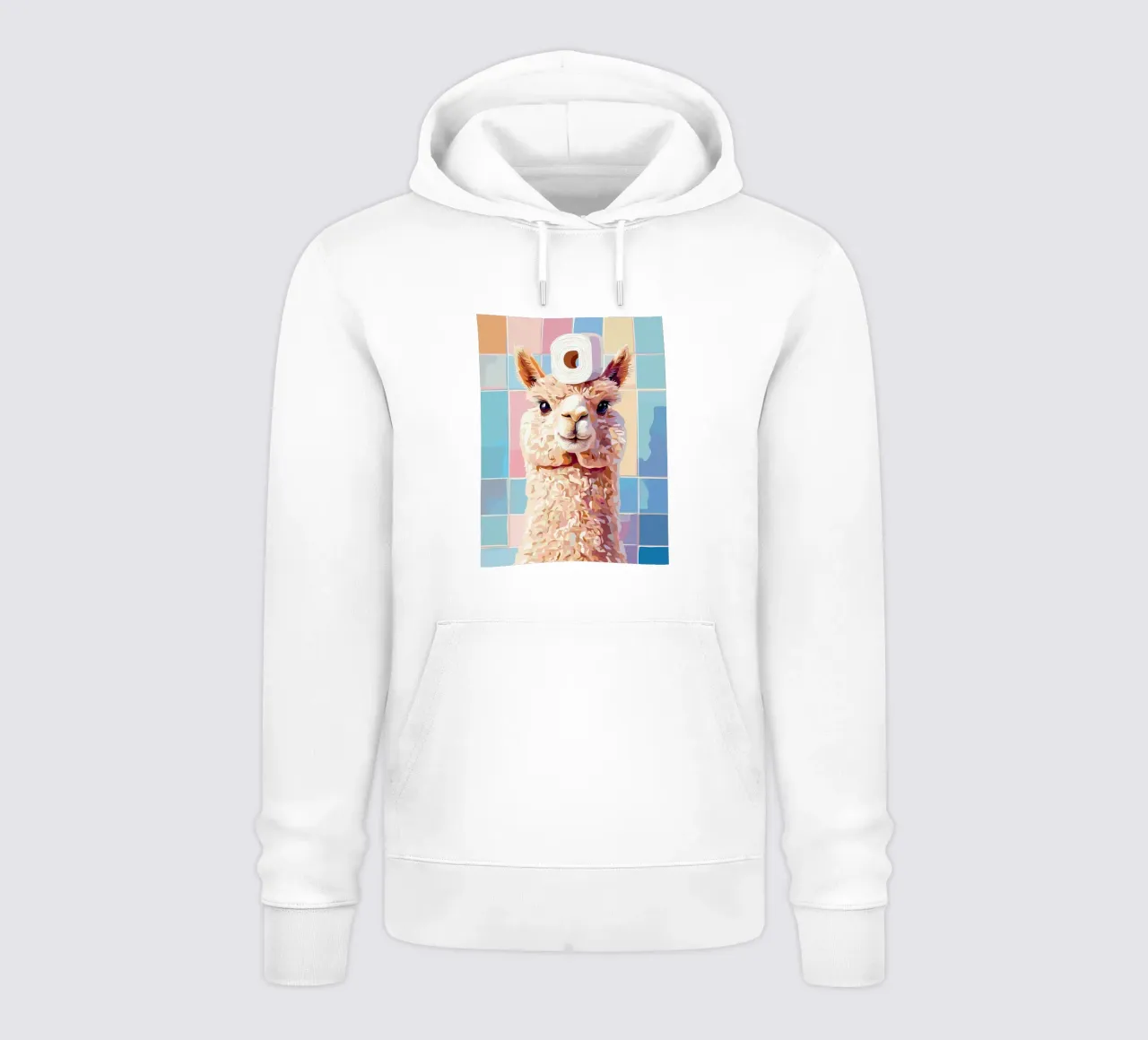 Lama con carta igienica in testa felpa con cappuccio da JoyWalkerShop