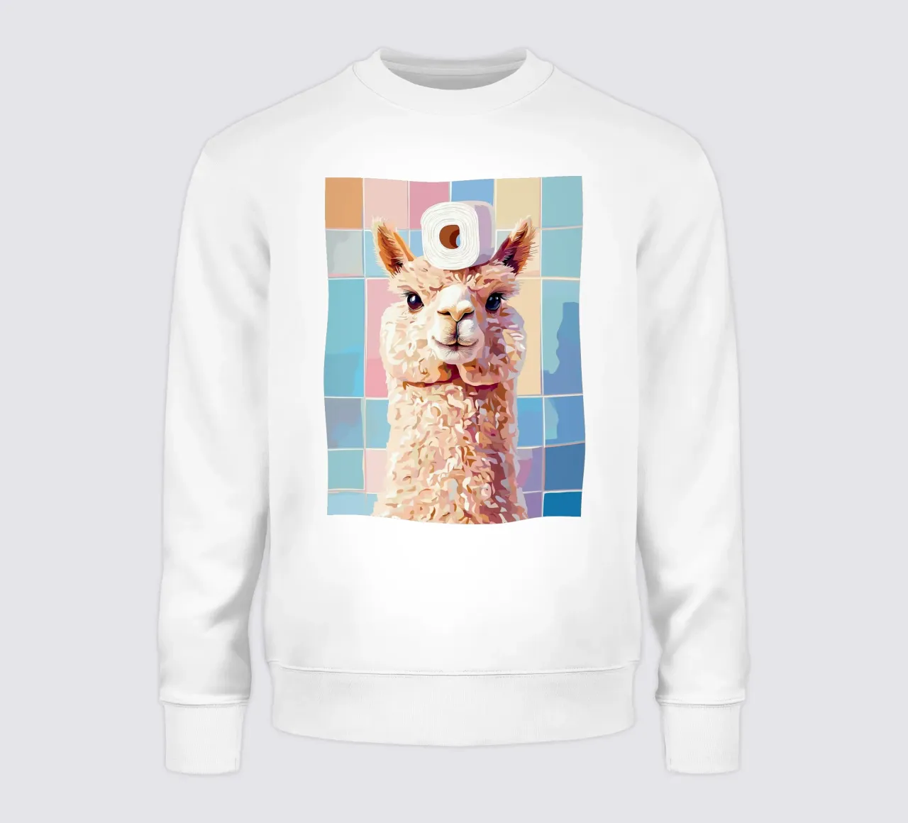 Lama con carta igienica in testa felpa da JoyWalkerShop