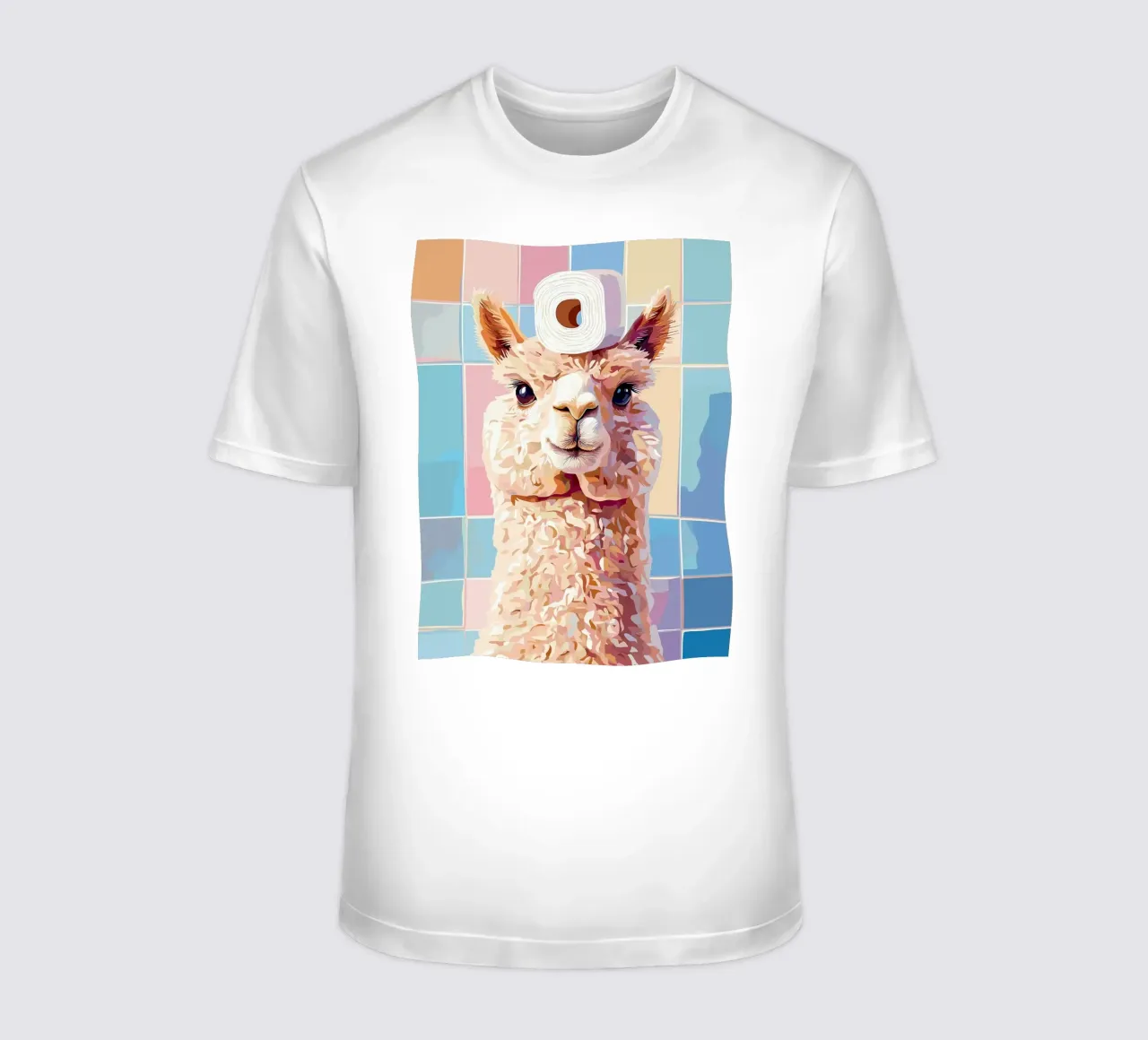 Lama con carta igienica in testa t-shirt da JoyWalkerShop