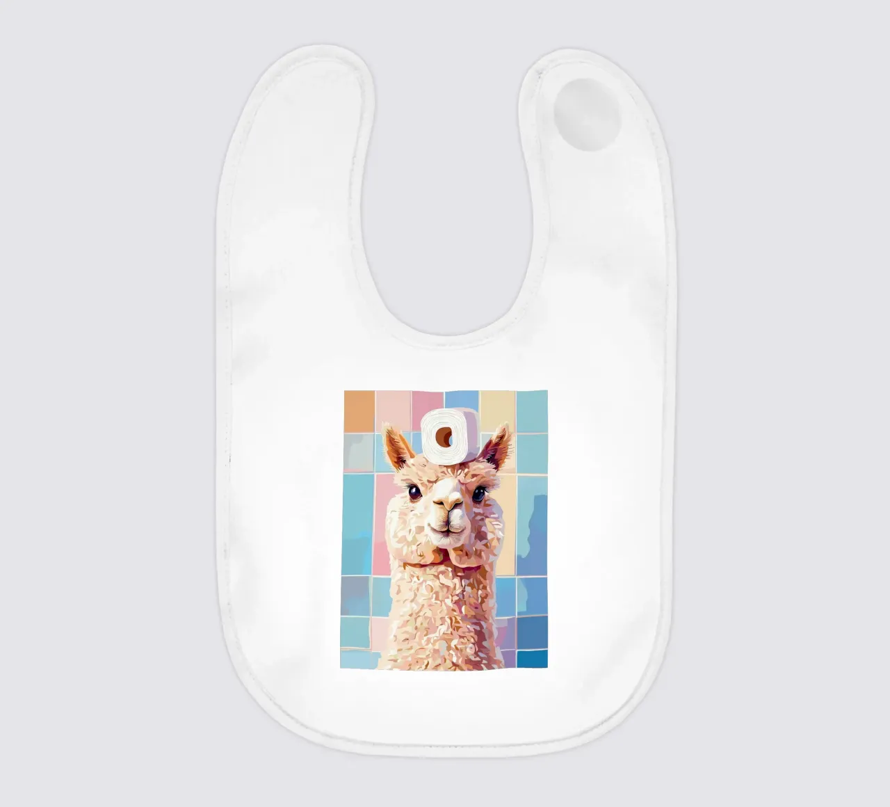 Lama con carta igienica in testa bavaglino da JoyWalkerShop