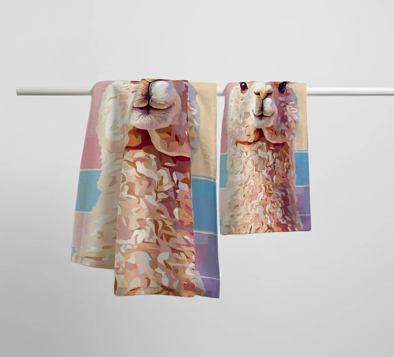Lama con carta igienica in testa asciugamano da bagno da JoyWalkerShop
