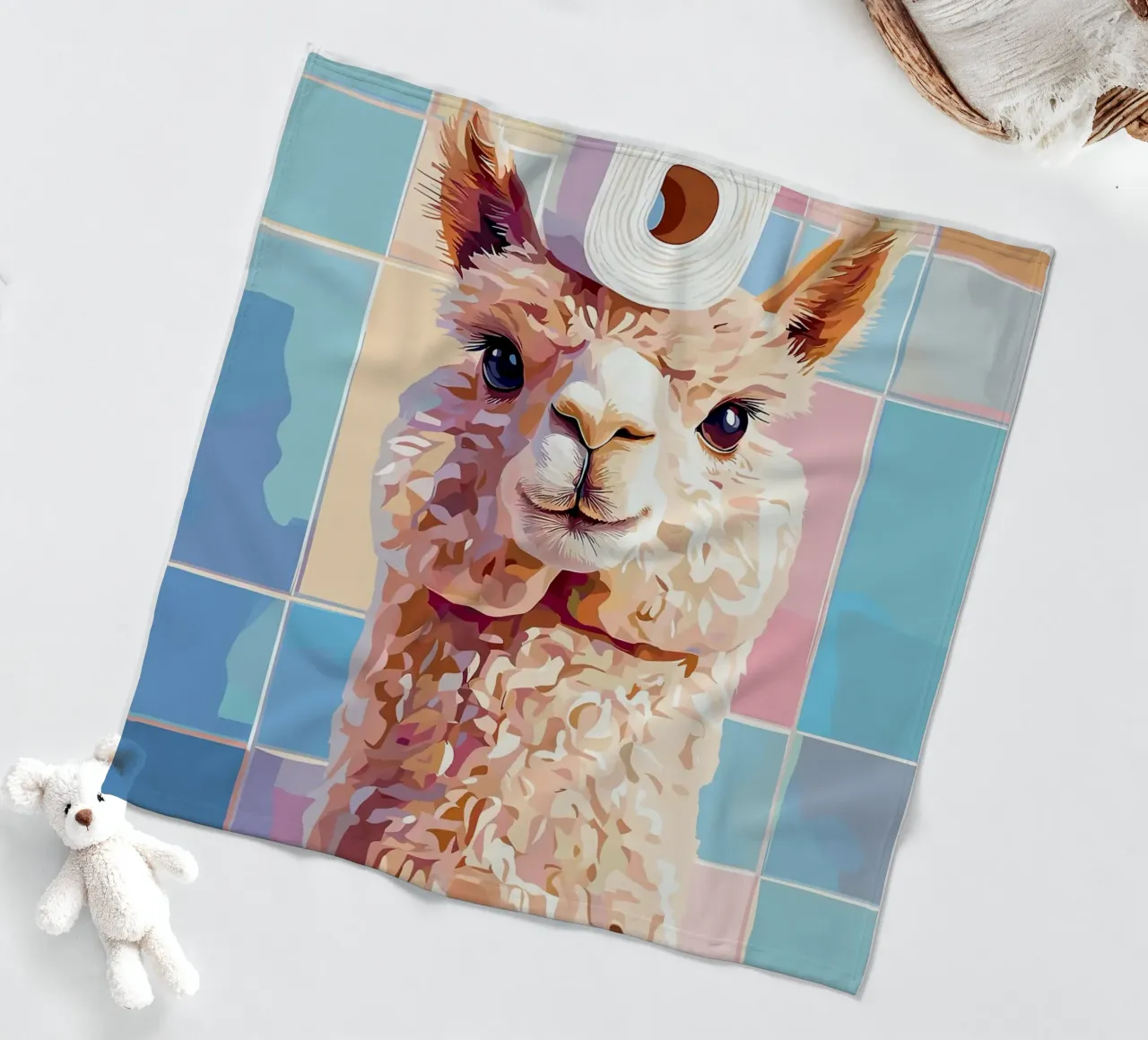 Lama con carta igienica in testa coperta in pile da JoyWalkerShop