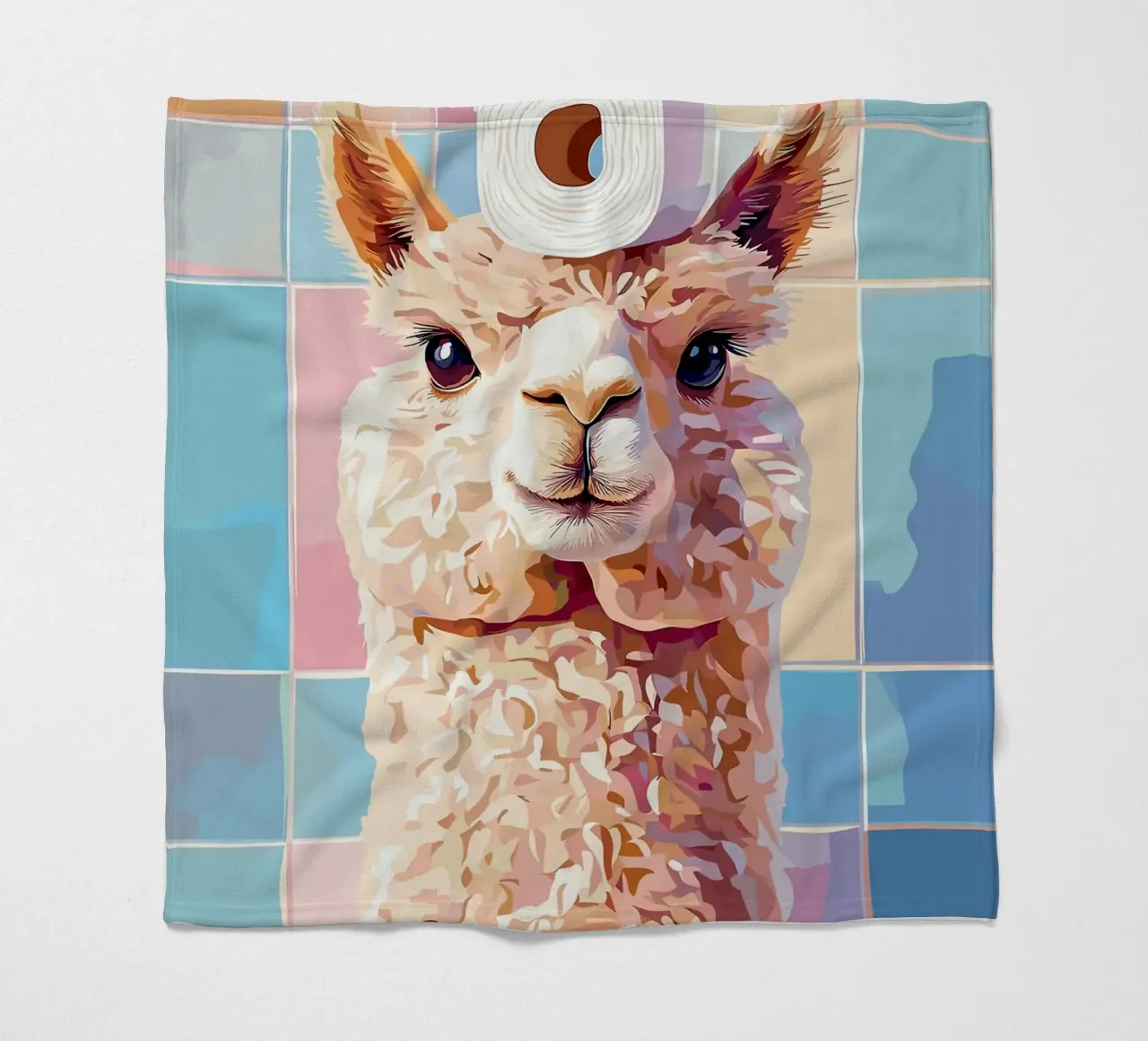 Lama con carta igienica in testa coperta in pile da JoyWalkerShop