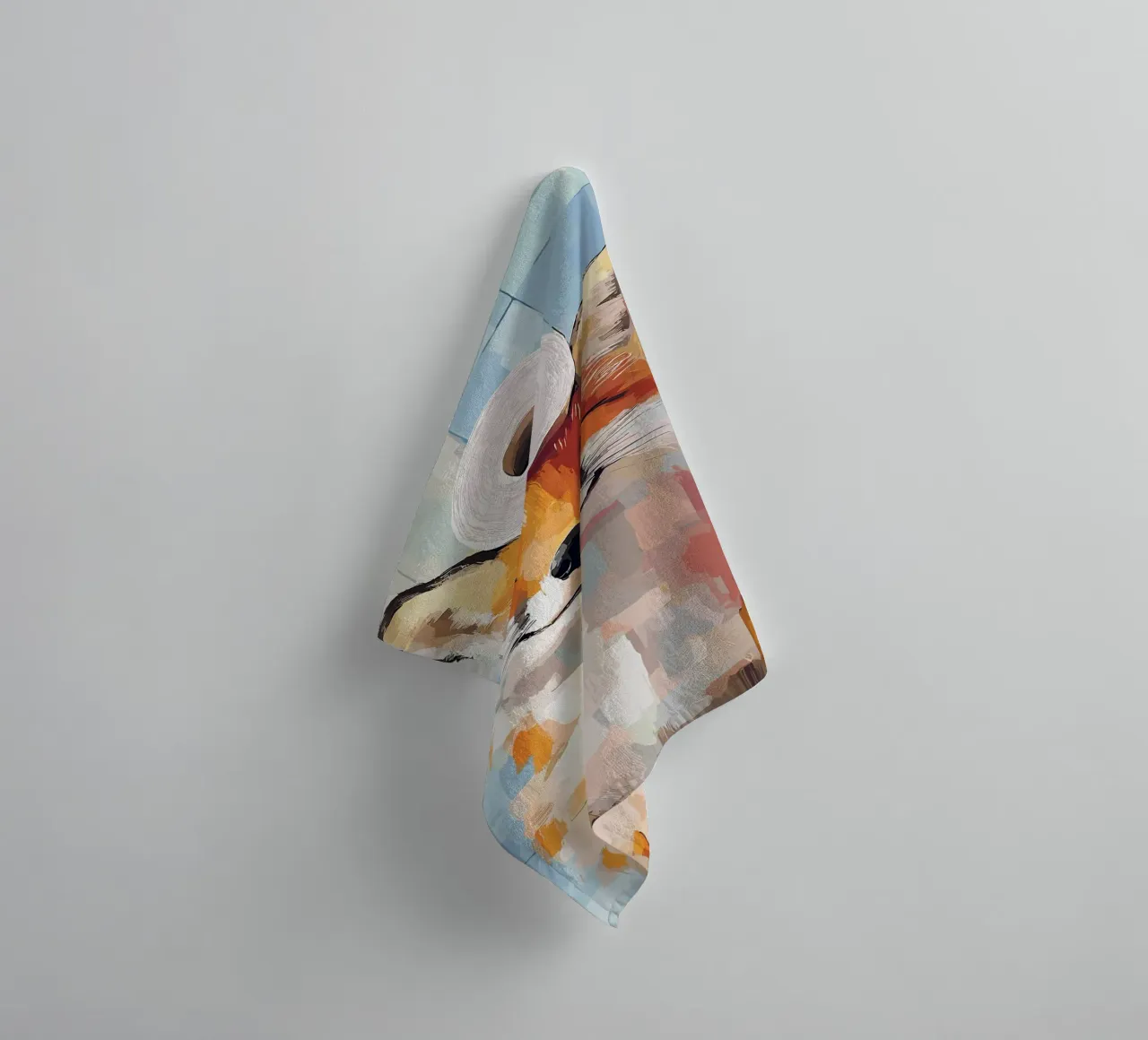 Lachende vos met wc-papierrol badhanddoek van JoyWalkerShop