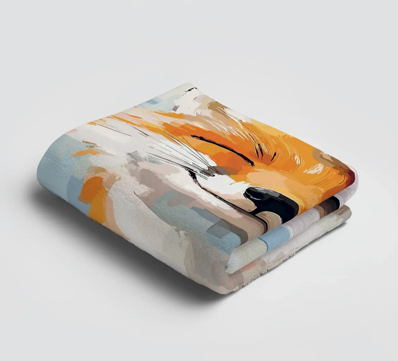 Lachende vos met wc-papierrol badhanddoek van JoyWalkerShop
