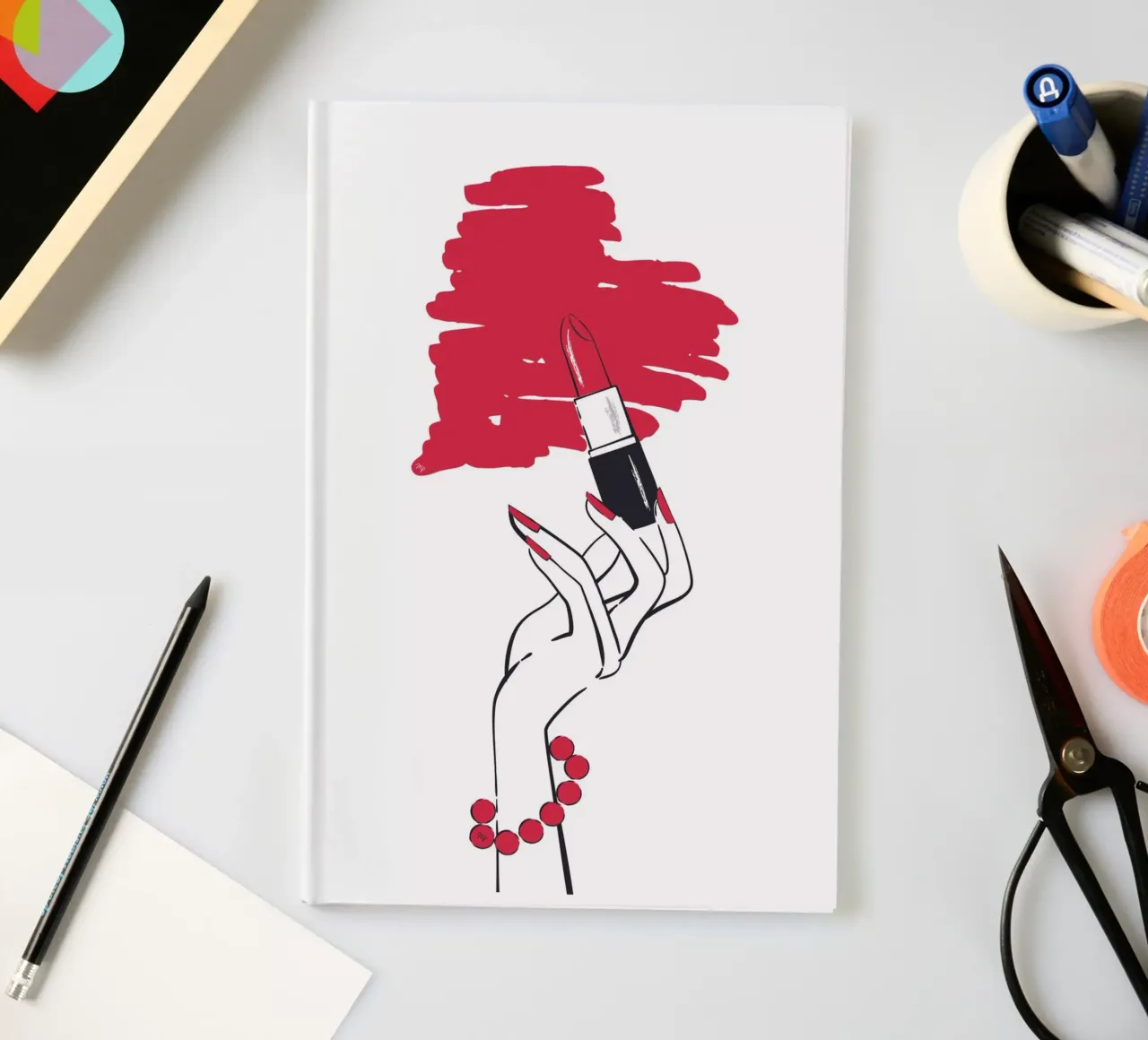 Liefde voor lippenstift notitieboek van Martina