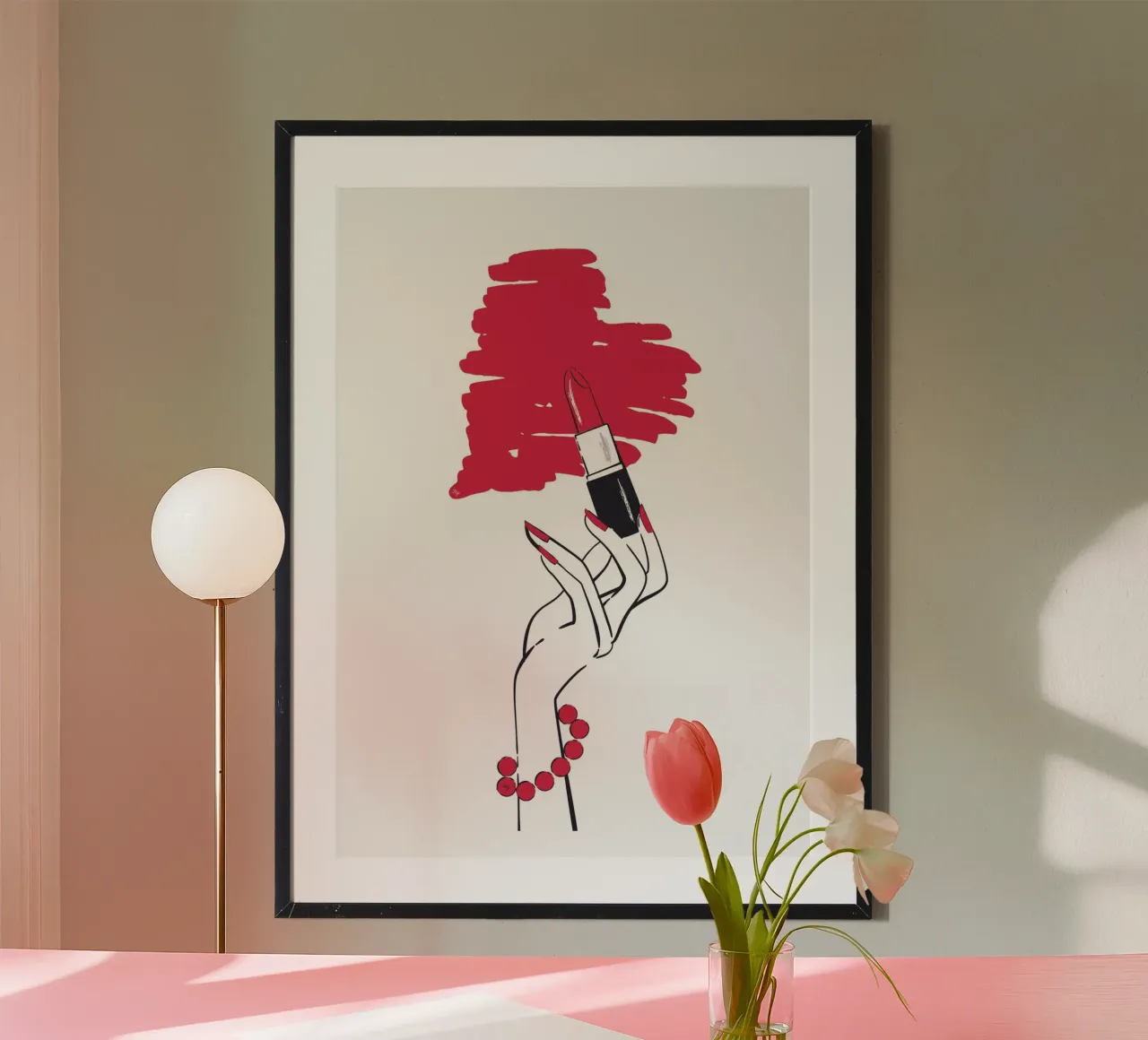 Rossetto d'amore carta hahnemühle da Martina