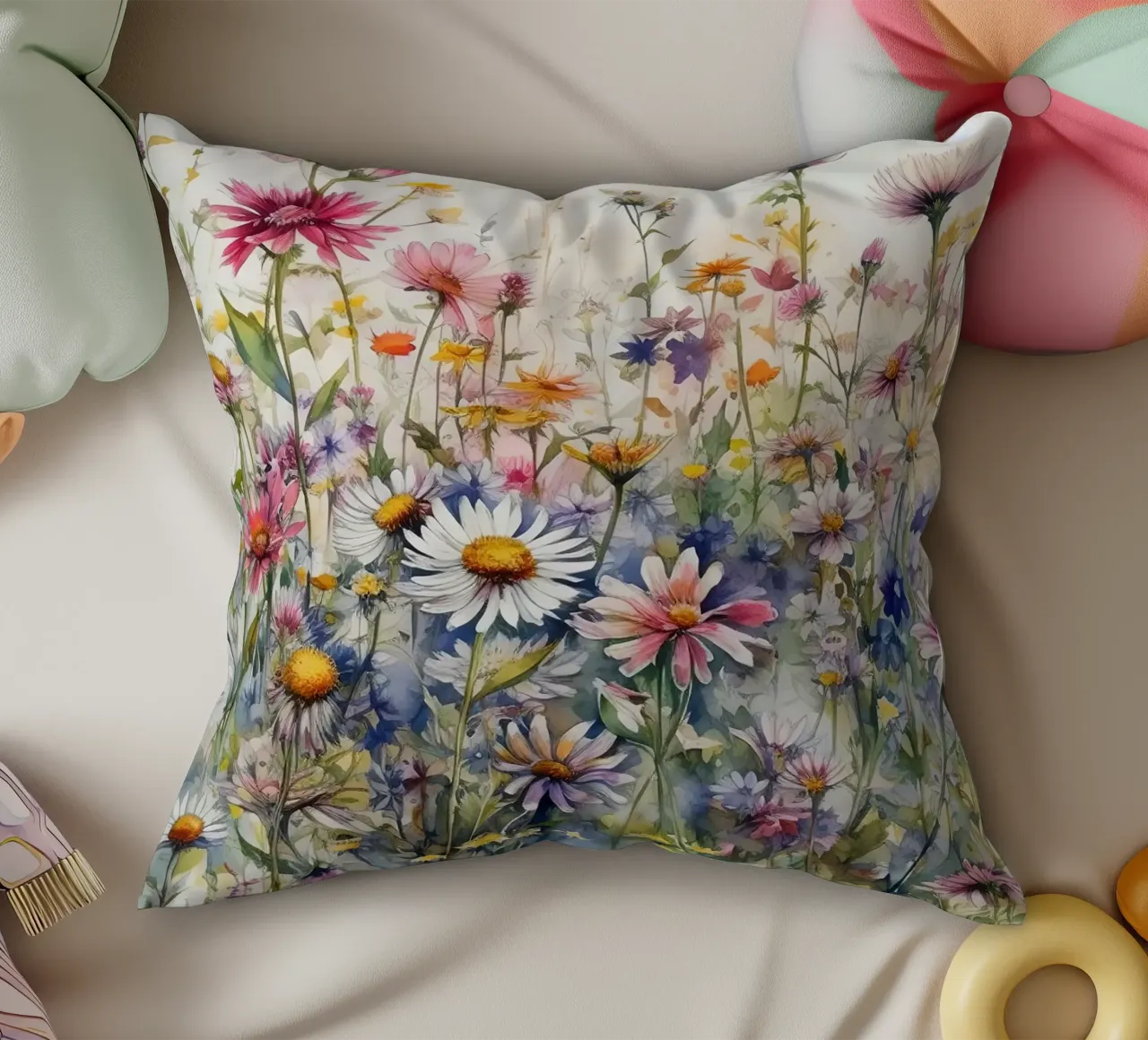 Fiori selvatici I cuscino da Leahprint