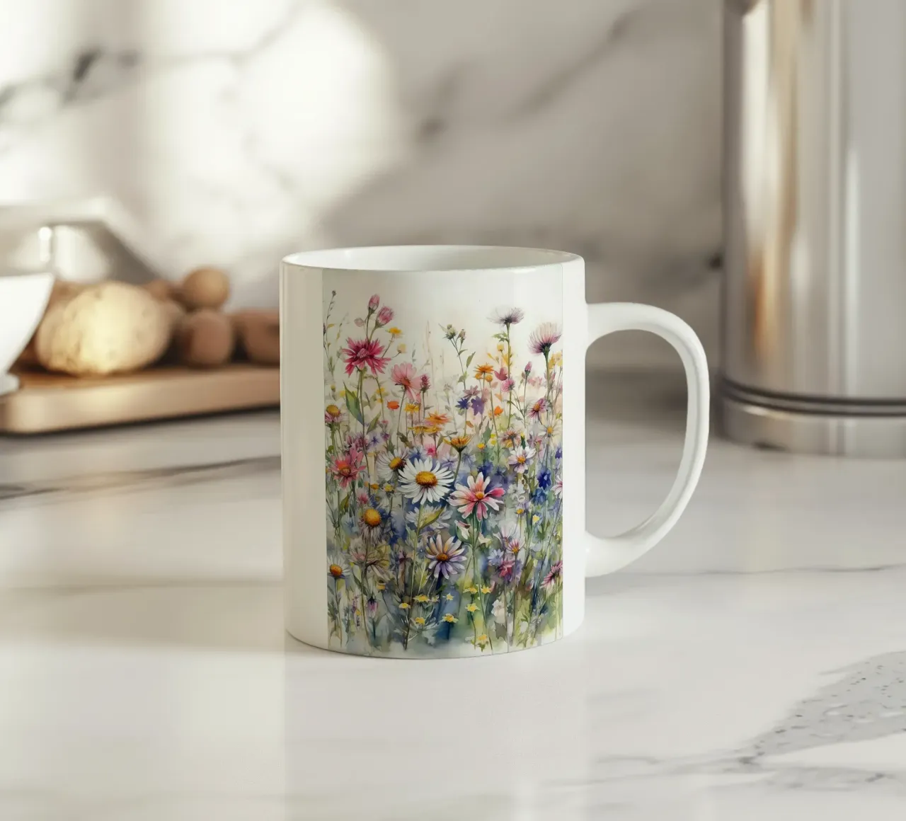 Fiori selvatici I tazza in ceramica da Leahprint