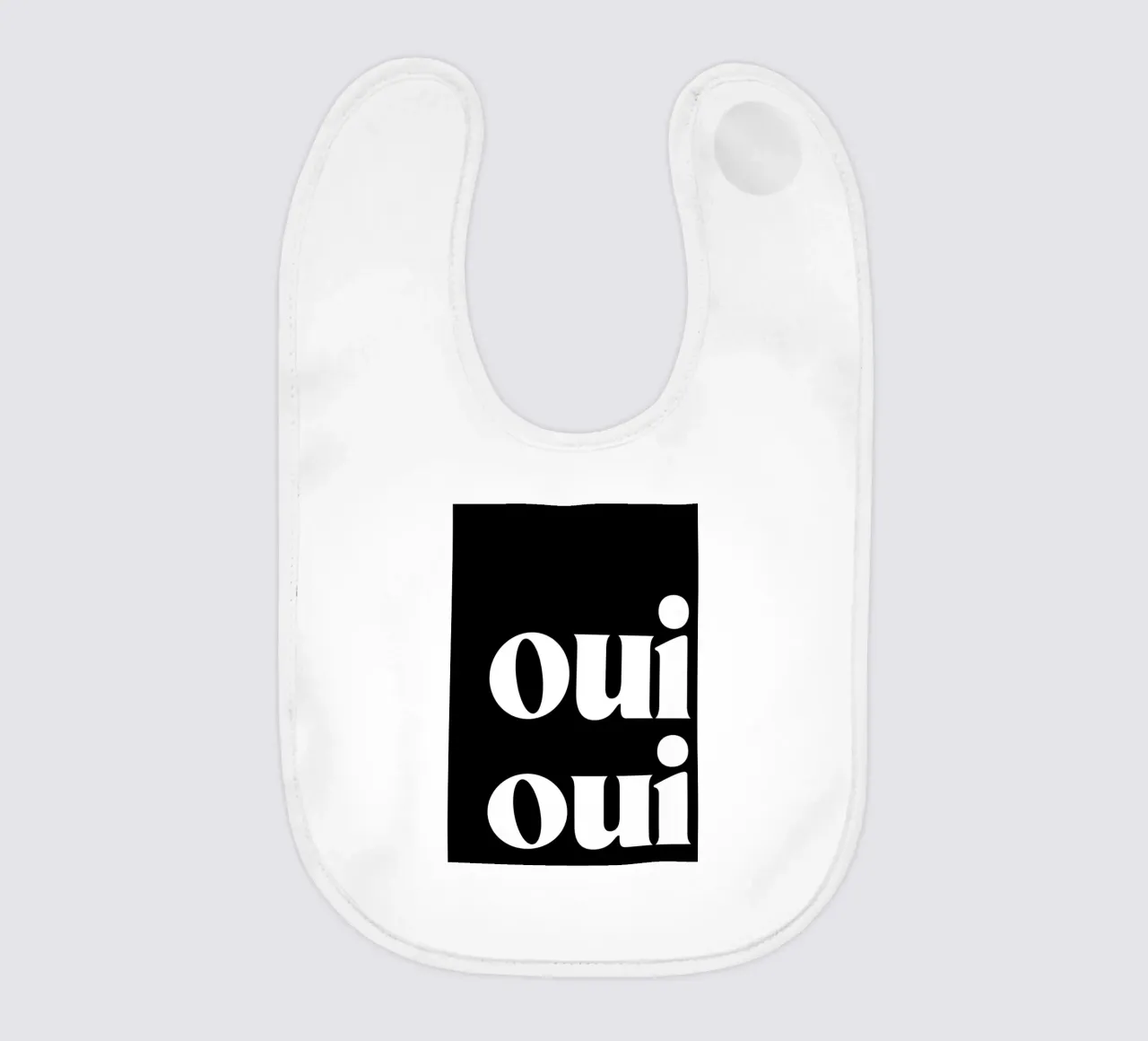 Arte tipografica di ispirazione francese in un audace stile retrò bavaglino da pdigitalprints