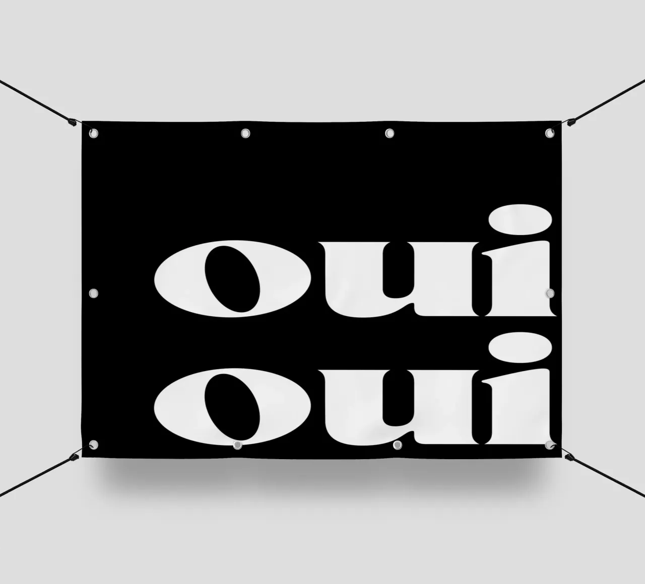 Arte tipografica di ispirazione francese in un audace stile retrò telo in pvc da pdigitalprints