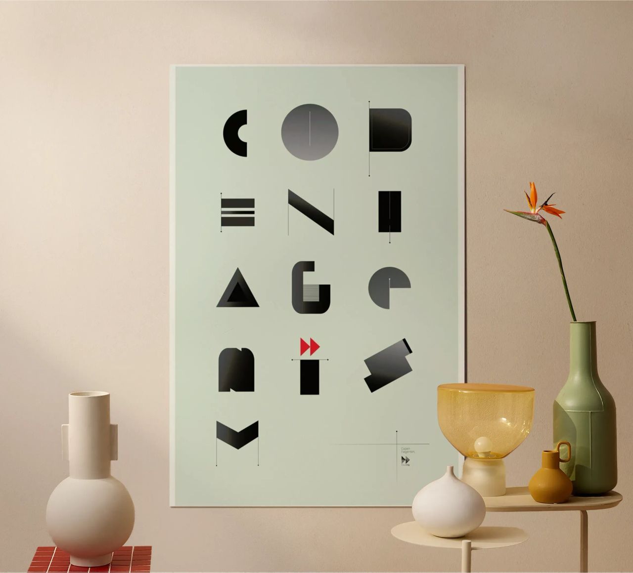 Copenhagenism poster con marco de madera de Andreas Jarner