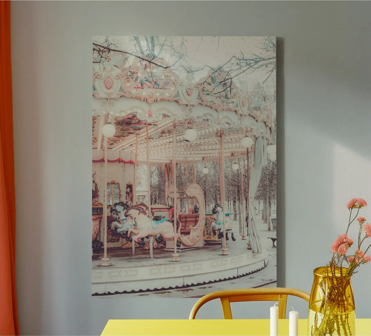 Paris Carousel canvas by GraceDigitalArtCo