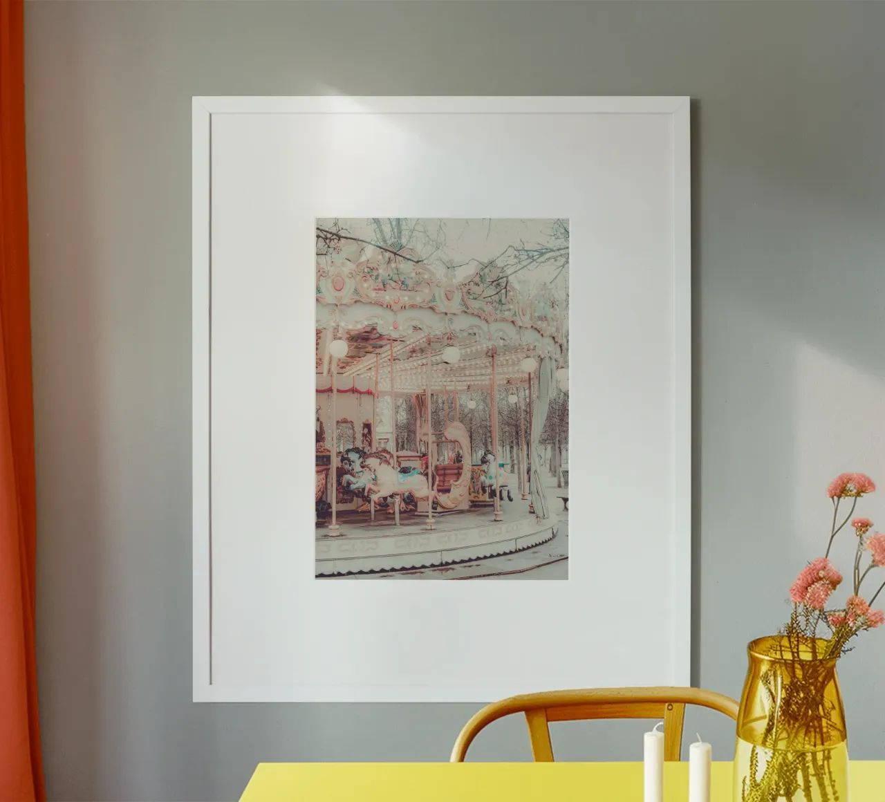 Paris Carousel poster van GraceDigitalArtCo