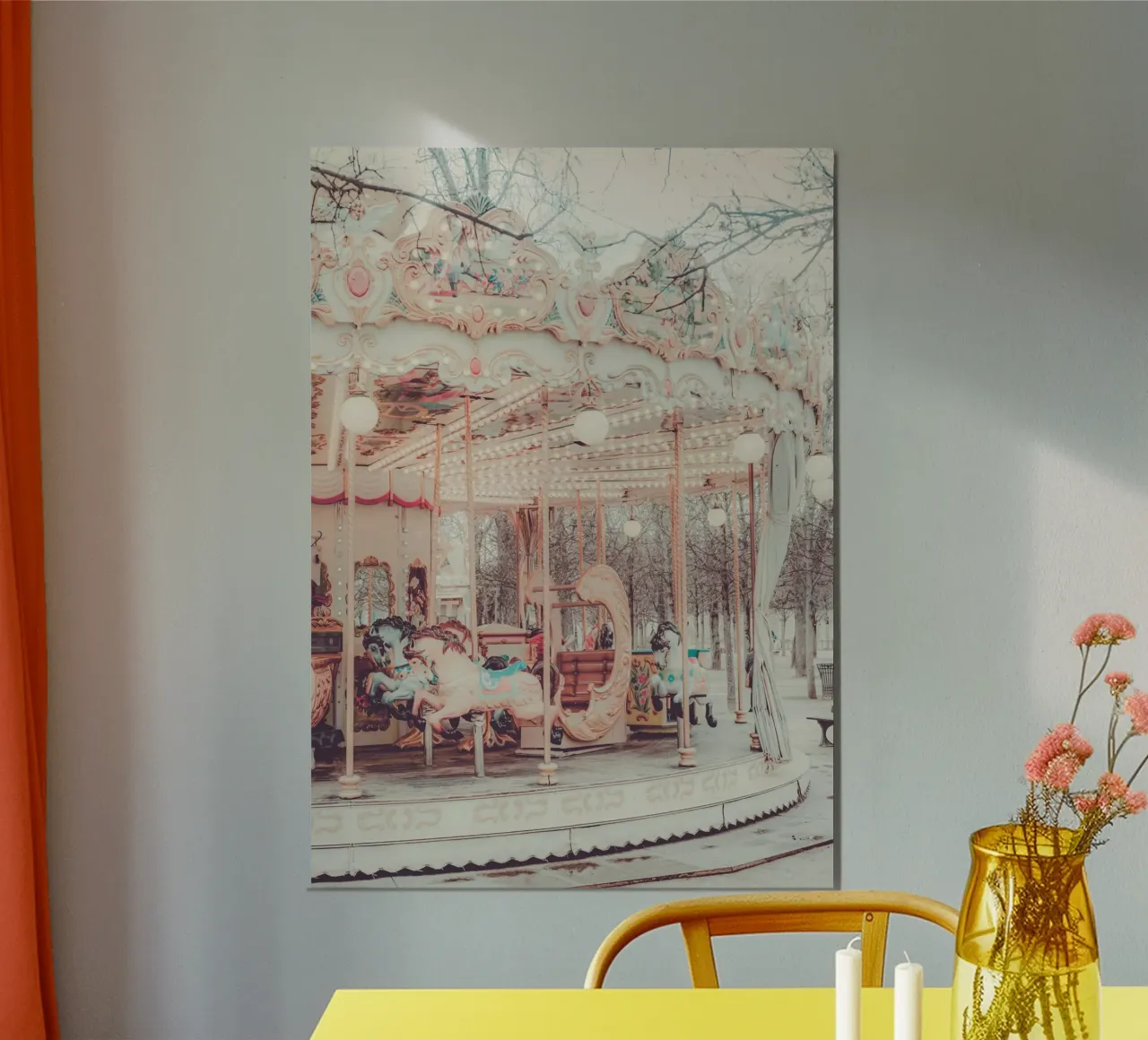 Paris Carousel poster van GraceDigitalArtCo