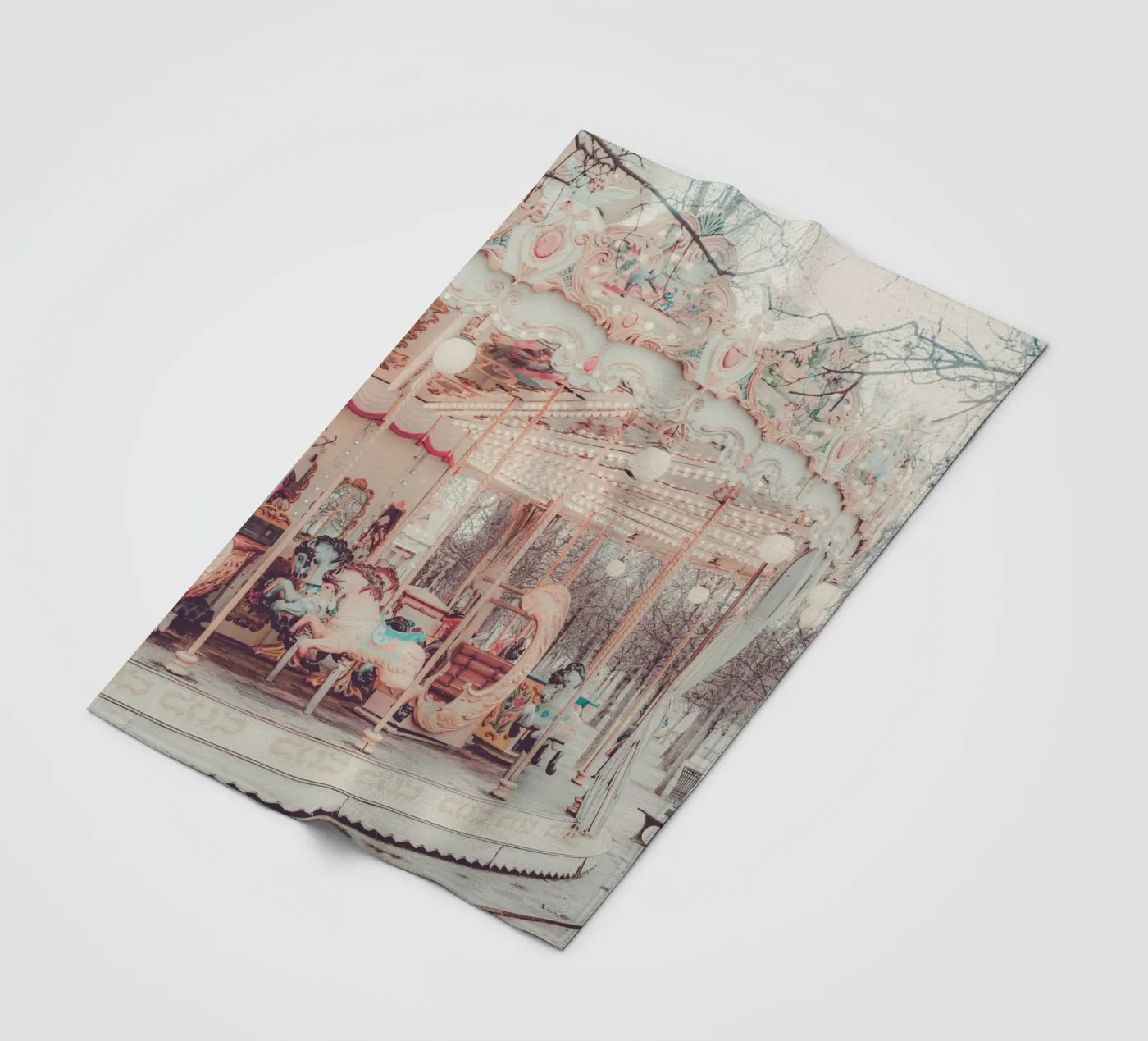 Paris Carousel Fleecedecke von GraceDigitalArtCo