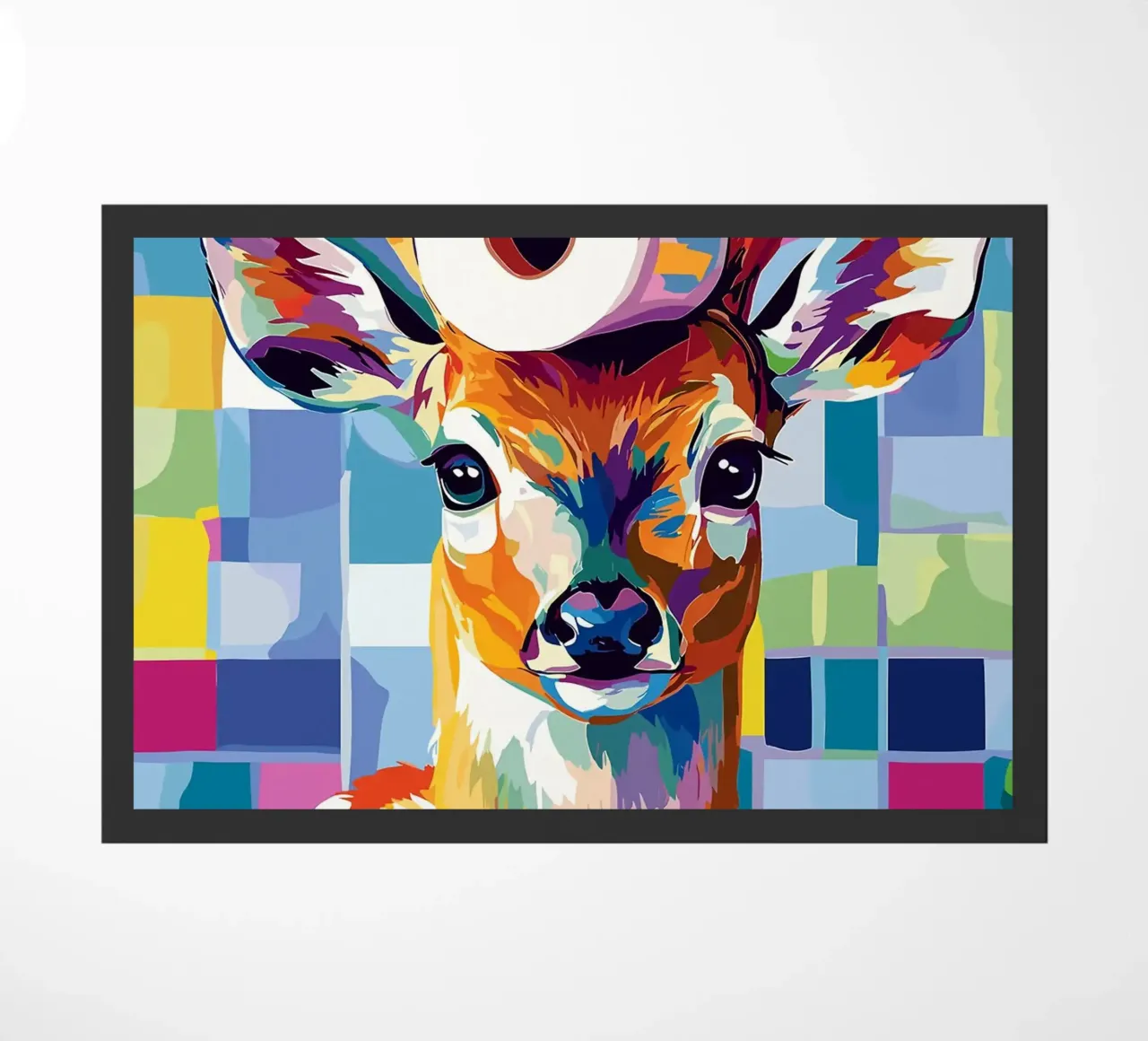 Cervo colorato con rotolo di carta igienica zerbino da JoyWalkerShop