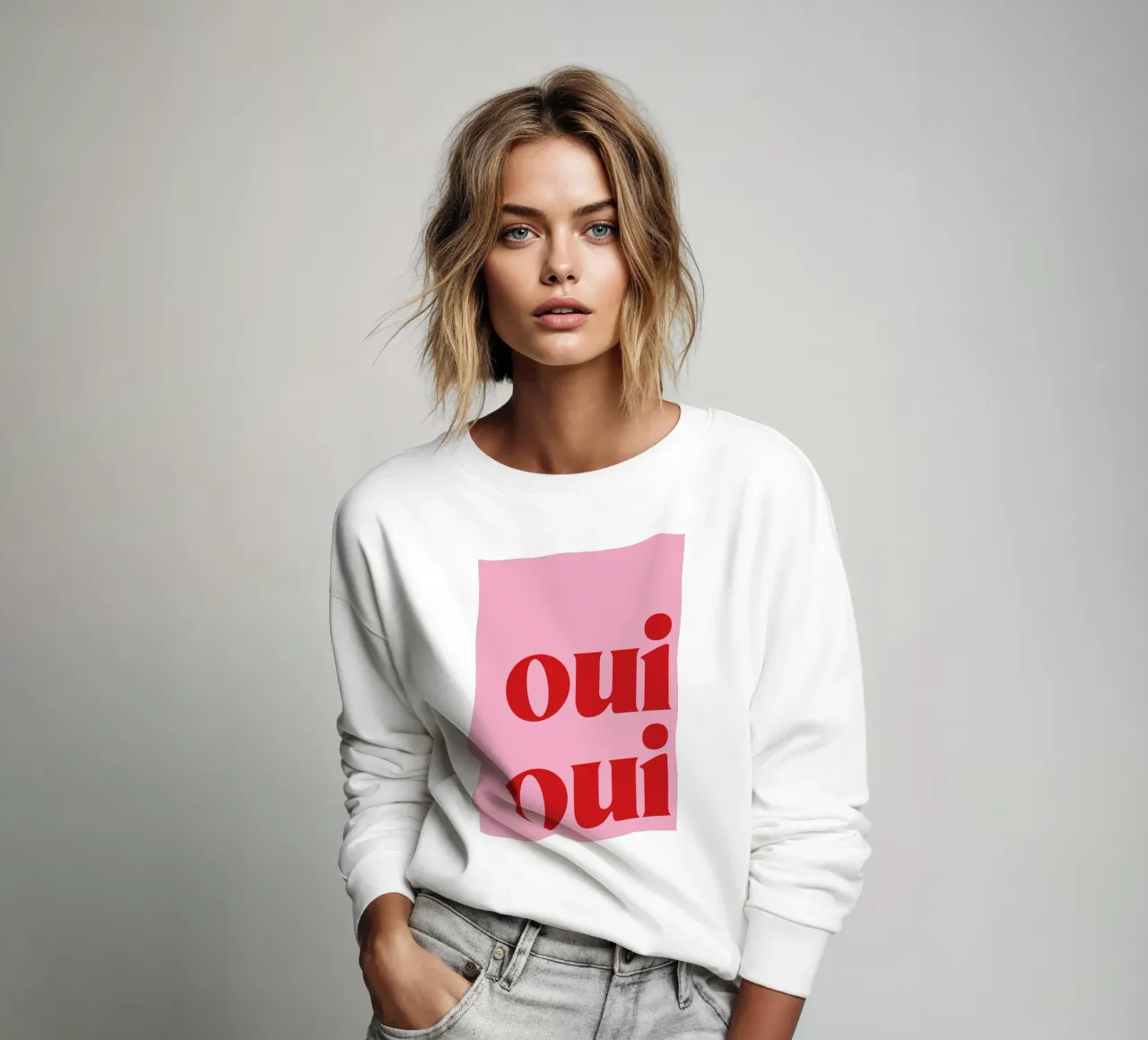 Oui Oui Estampado En Rosa sudadera de pdigitalprints