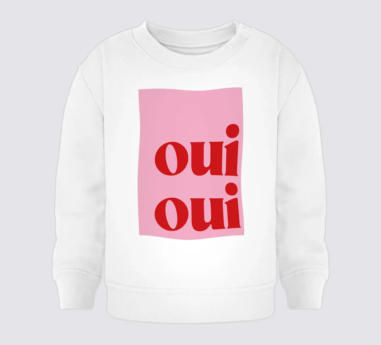 Stampa Oui Oui in rosa felpa neonato da pdigitalprints