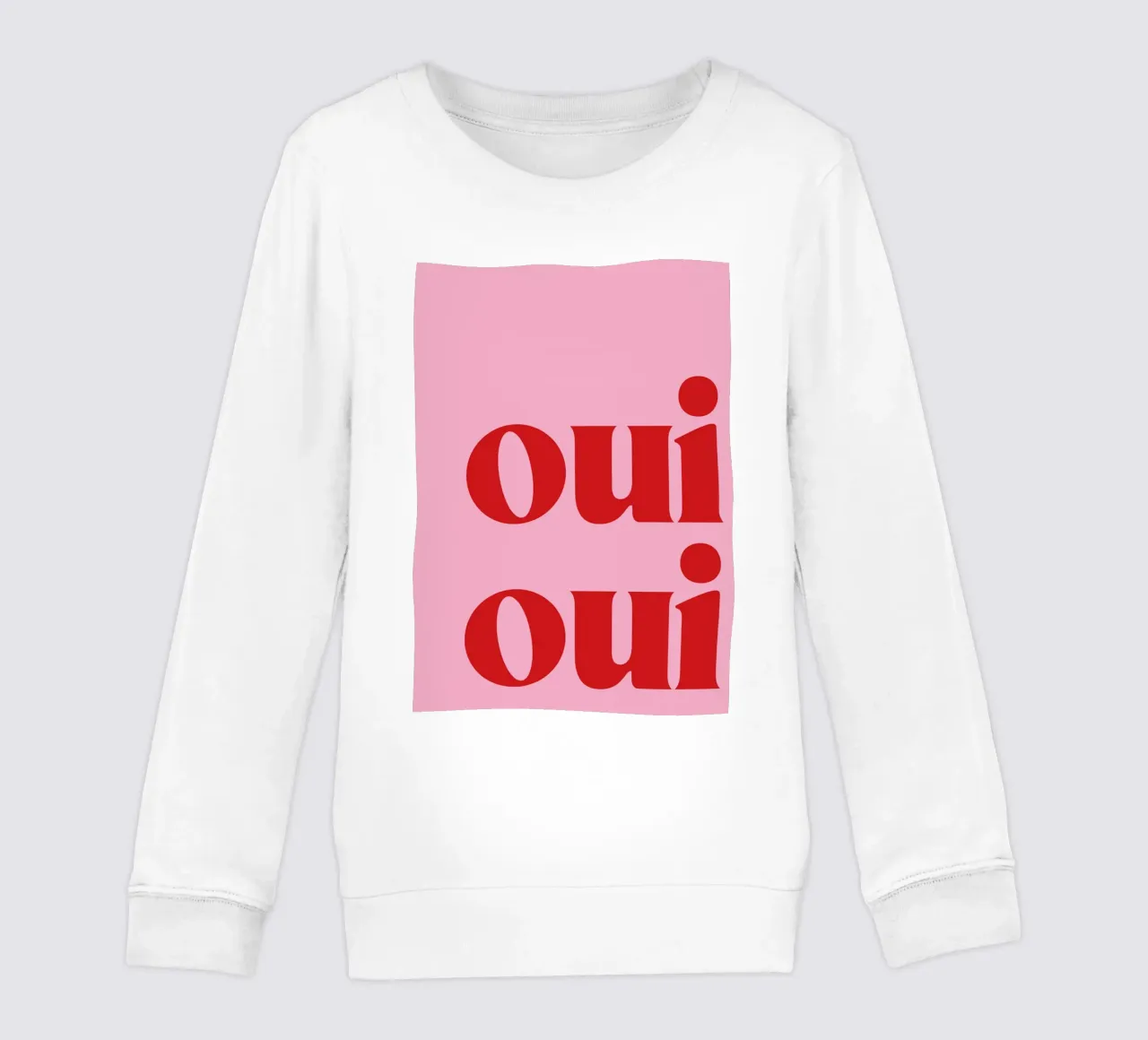 Stampa Oui Oui in rosa felpa bambino da pdigitalprints