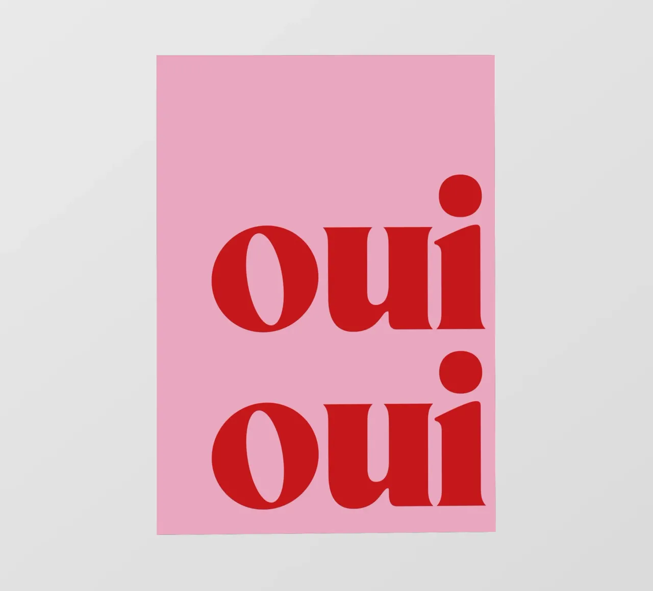 Stampa Oui Oui in rosa pellicola backlit da pdigitalprints
