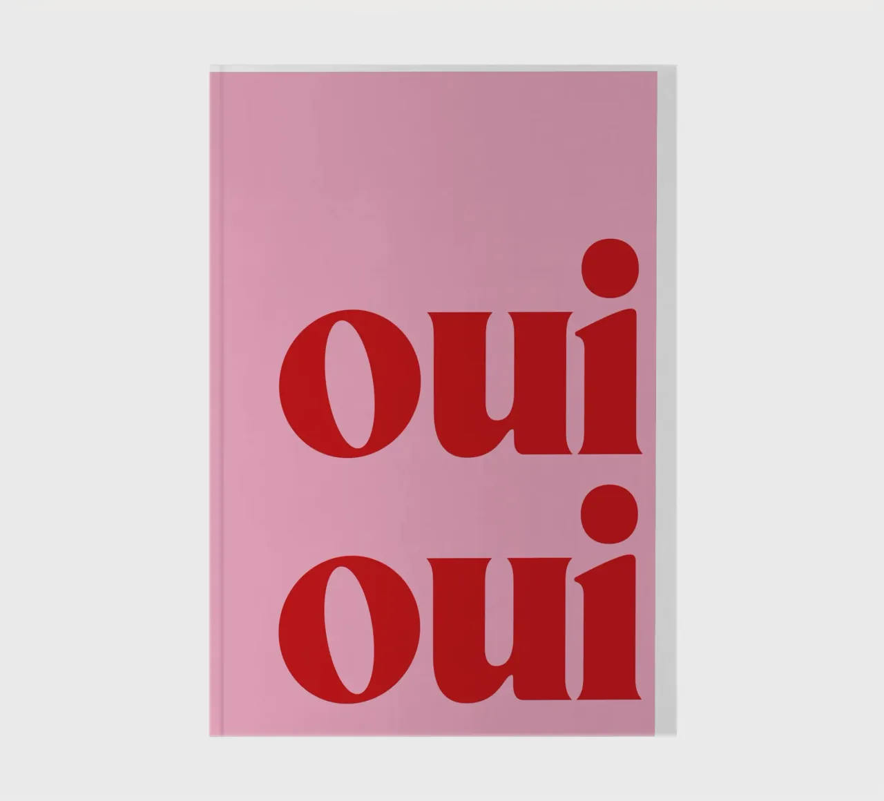 Oui Oui Print In Pink notebook by pdigitalprints