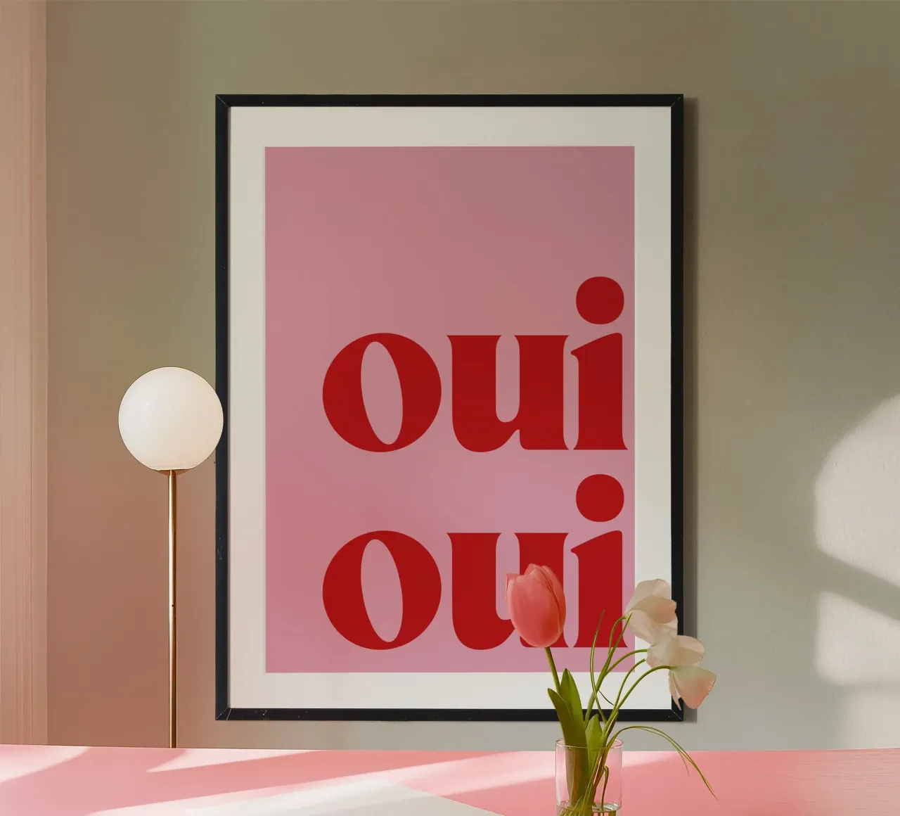 Oui Oui Print In Pink hahnemühle by pdigitalprints