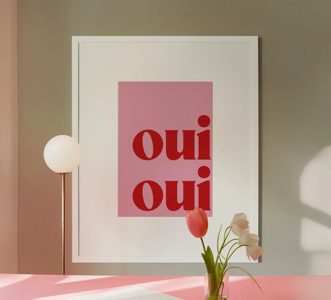 Oui Oui Print In Pink hahnemühle by pdigitalprints