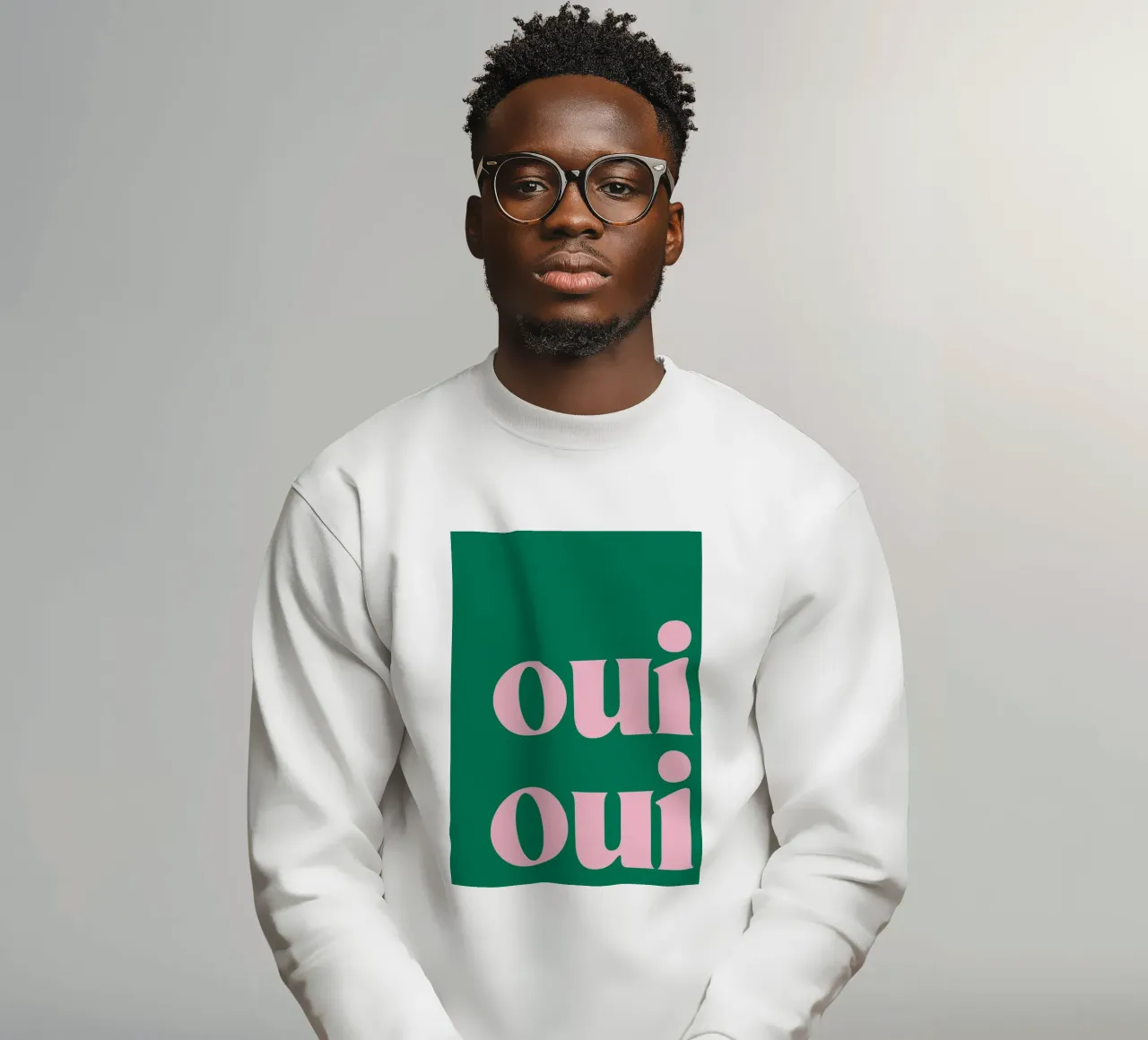 Oui Oui Impression en vert sweat de pdigitalprints