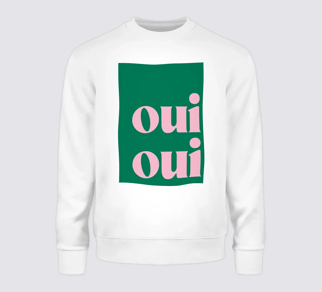 Oui Oui Impression en vert sweat de pdigitalprints