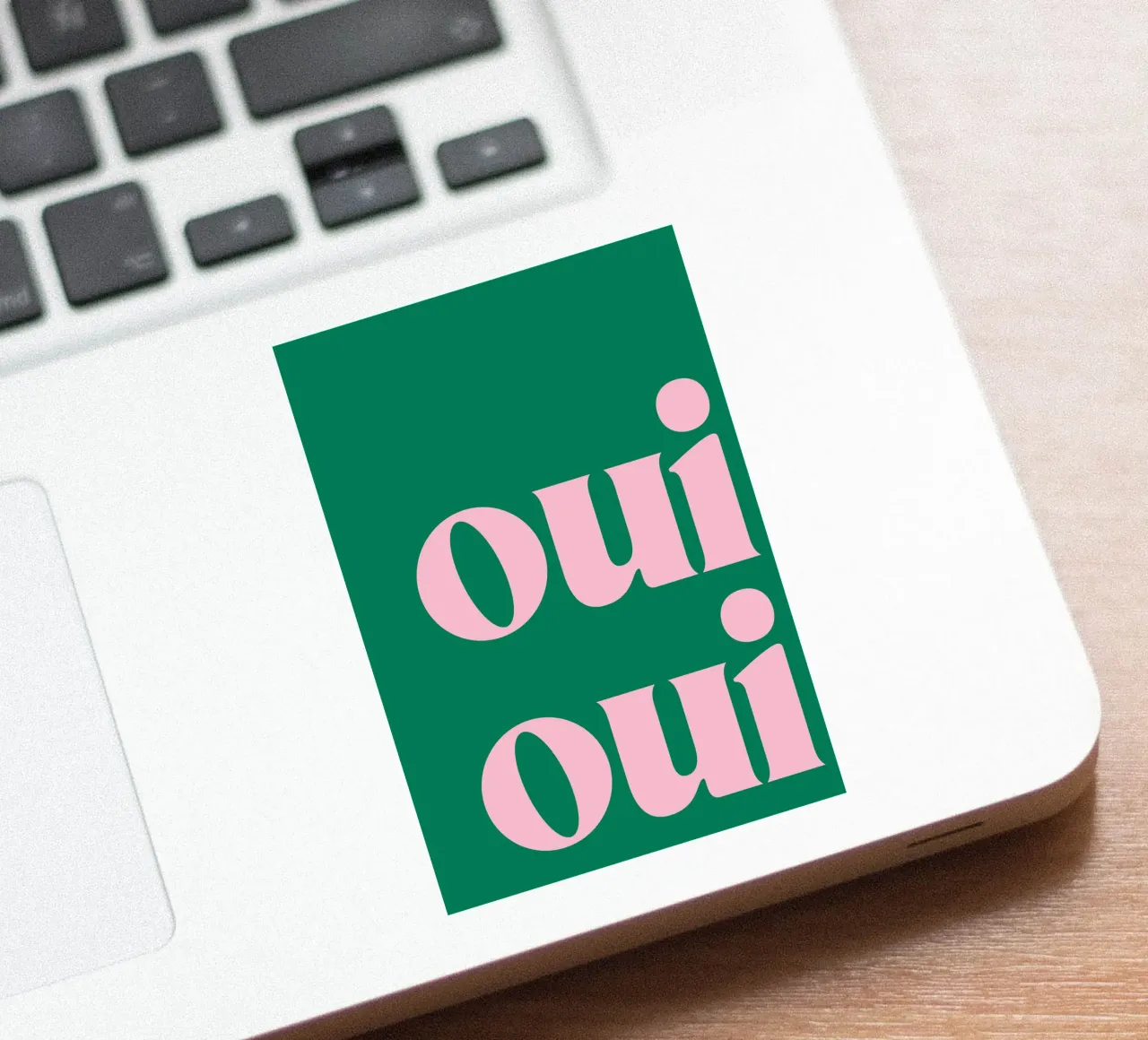 Oui Oui Impression en vert autocollant de pdigitalprints