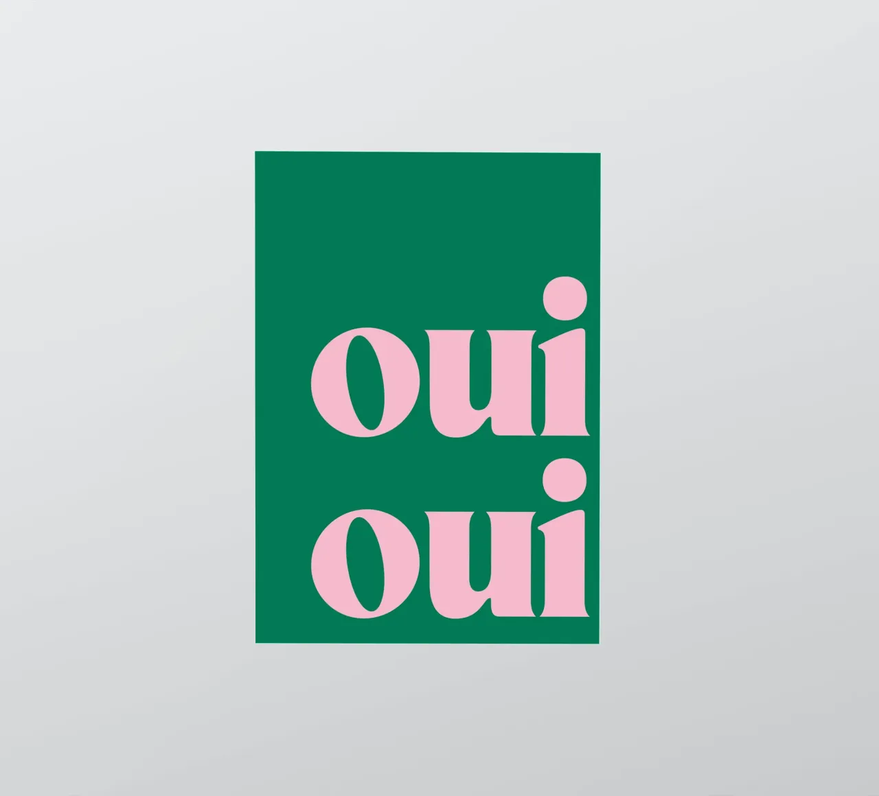 Oui Oui Impression en vert autocollant de pdigitalprints