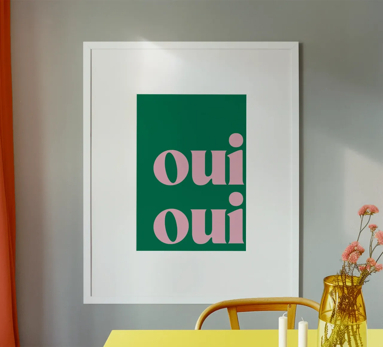 Oui Oui Impression en vert hahnemühle de pdigitalprints