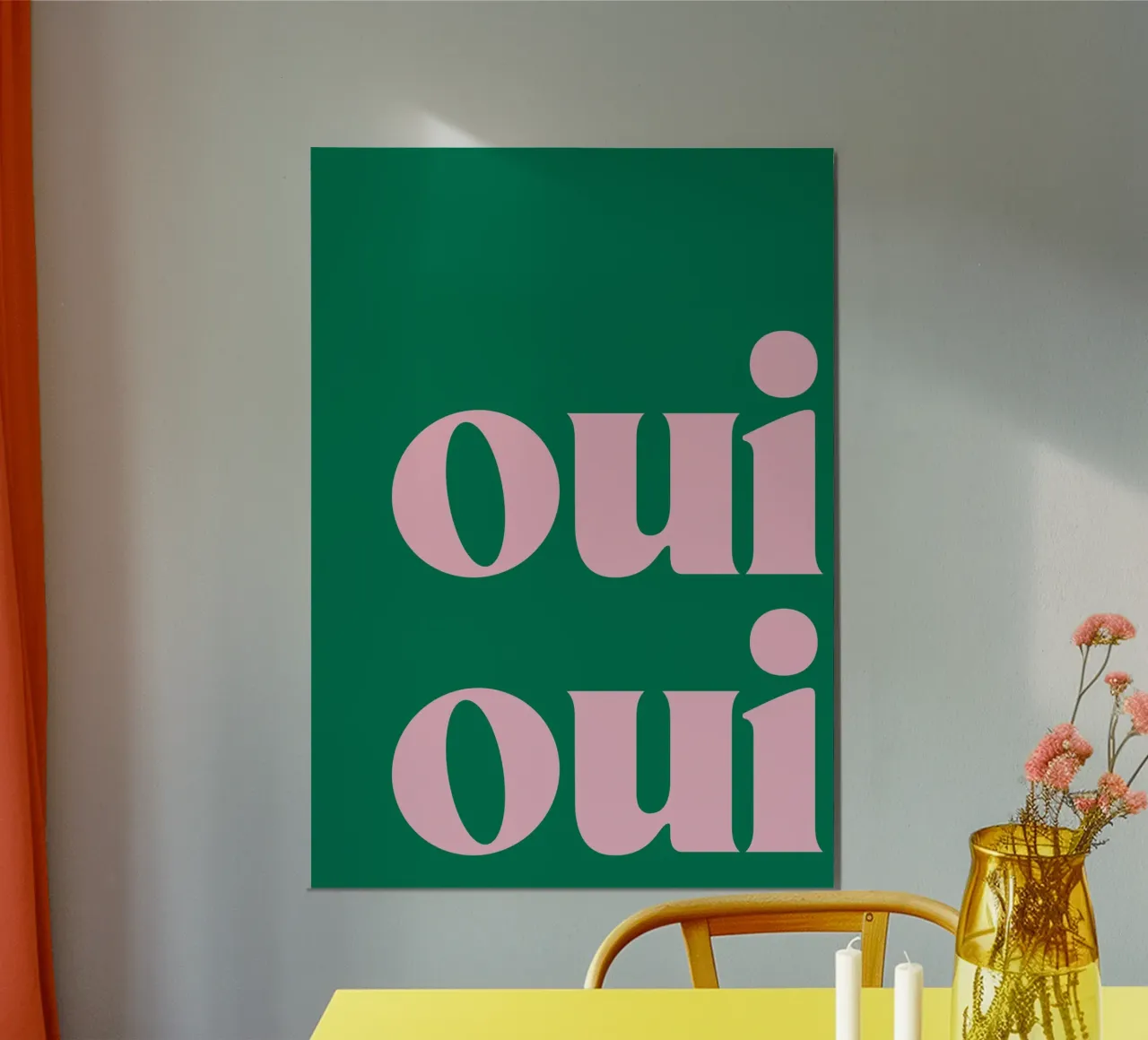 Oui Oui Impression en vert hahnemühle de pdigitalprints