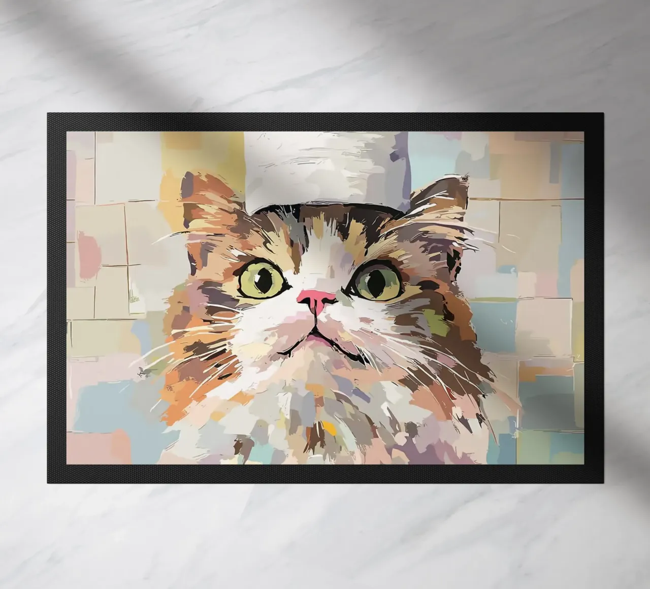 Gatto con cappello pittura zerbino da JoyWalkerShop