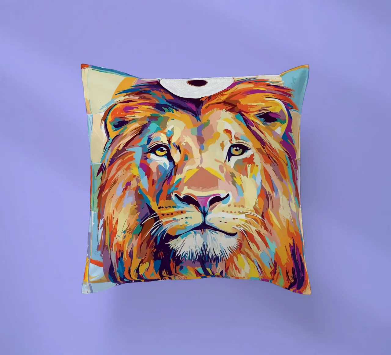 Leone colorato con rotolo di carta igienica cuscino da JoyWalkerShop