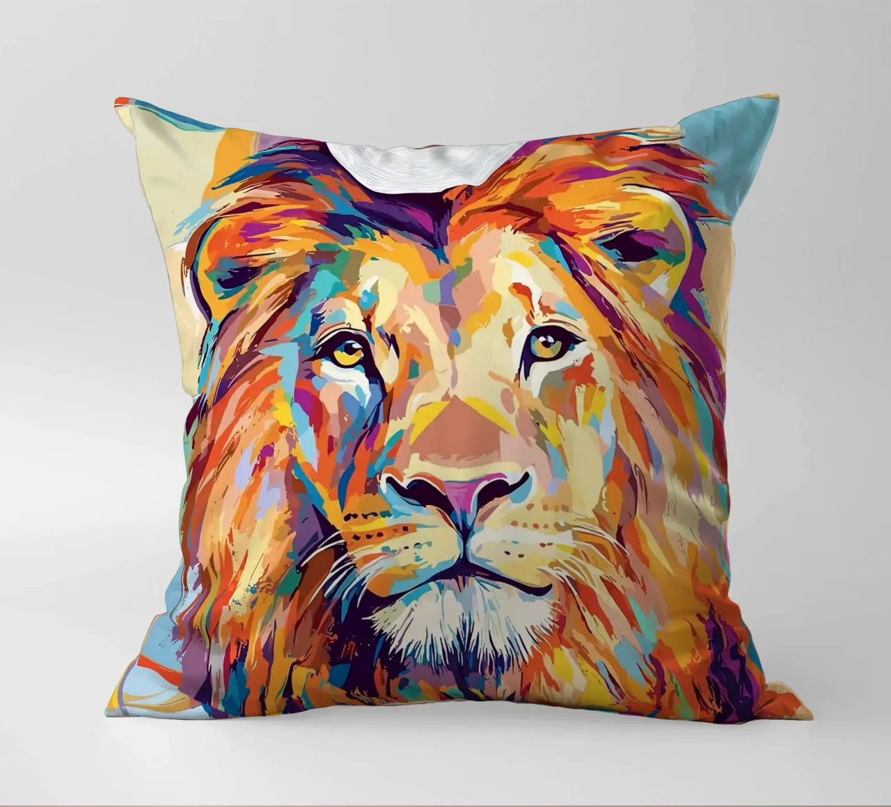 Leone colorato con rotolo di carta igienica cuscino da JoyWalkerShop