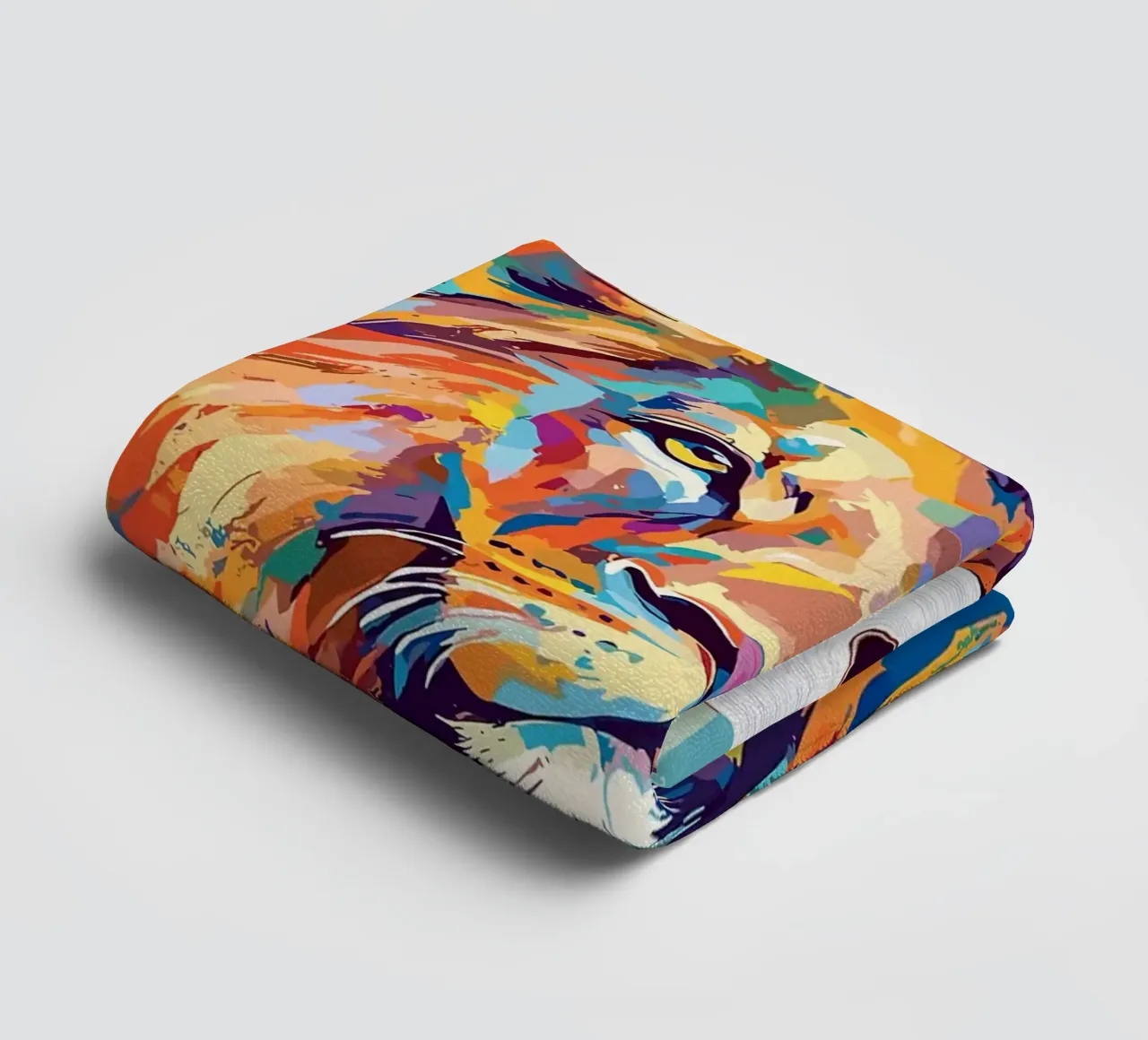 Leone colorato con rotolo di carta igienica asciugamano da bagno da JoyWalkerShop