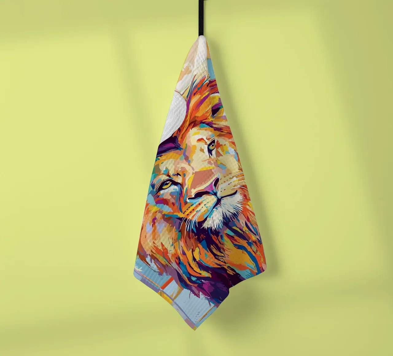 Leone colorato con rotolo di carta igienica canovaccio da cucina da JoyWalkerShop