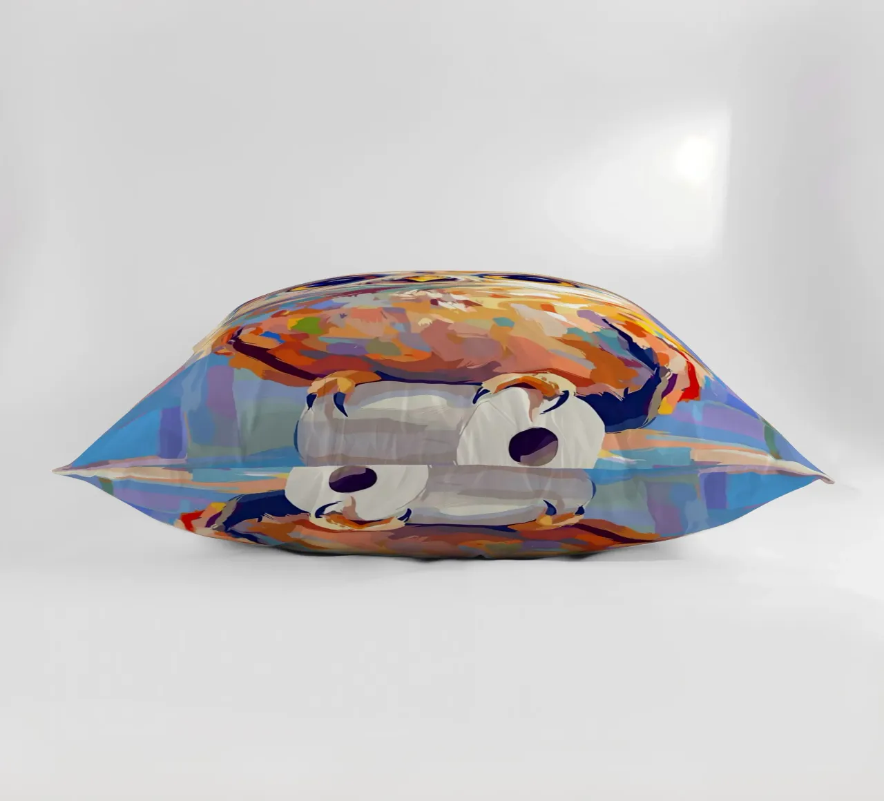 Gufo colorato su rotolo di carta igienica cuscino da JoyWalkerShop