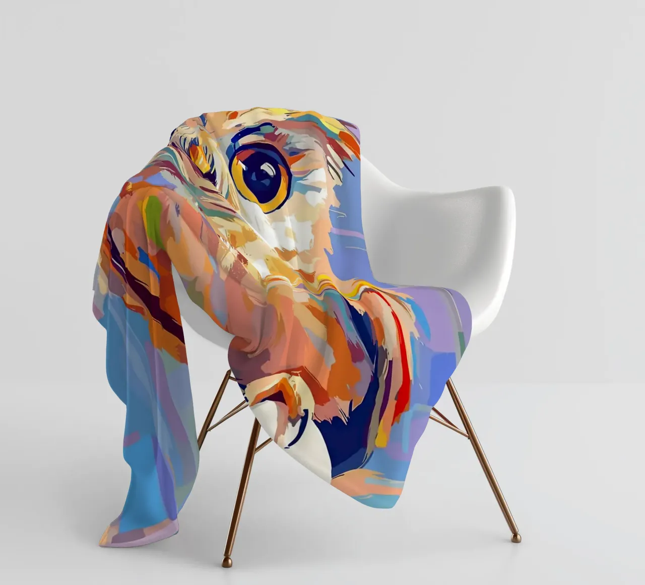 Gufo colorato su rotolo di carta igienica coperta in pile da JoyWalkerShop