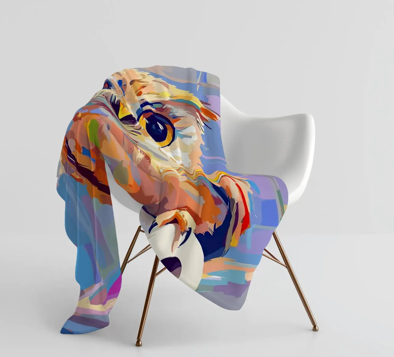 Gufo colorato su rotolo di carta igienica coperta in pile da JoyWalkerShop