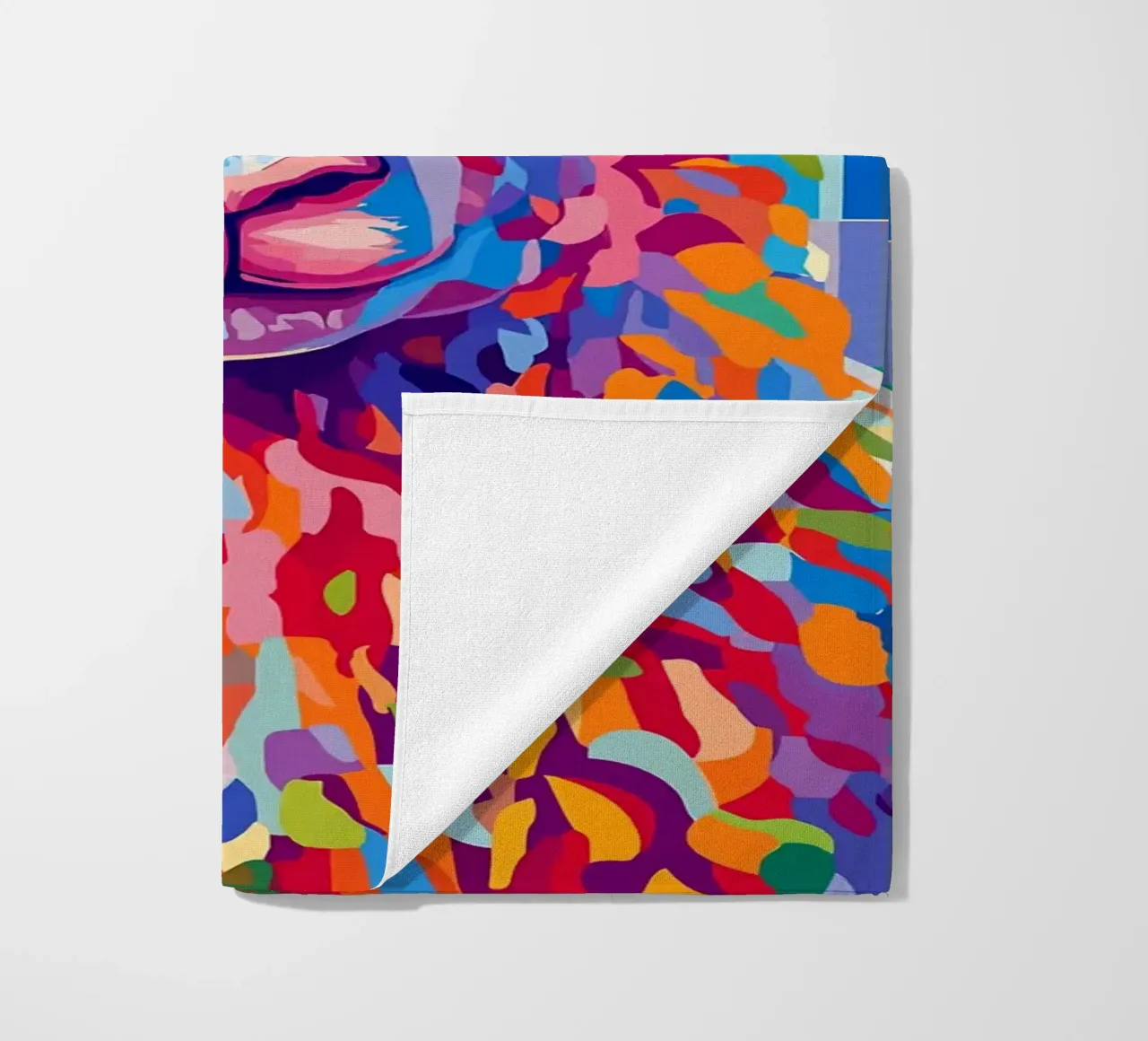 Pecora colorata con cappello di carta igienica telo mare da JoyWalkerShop
