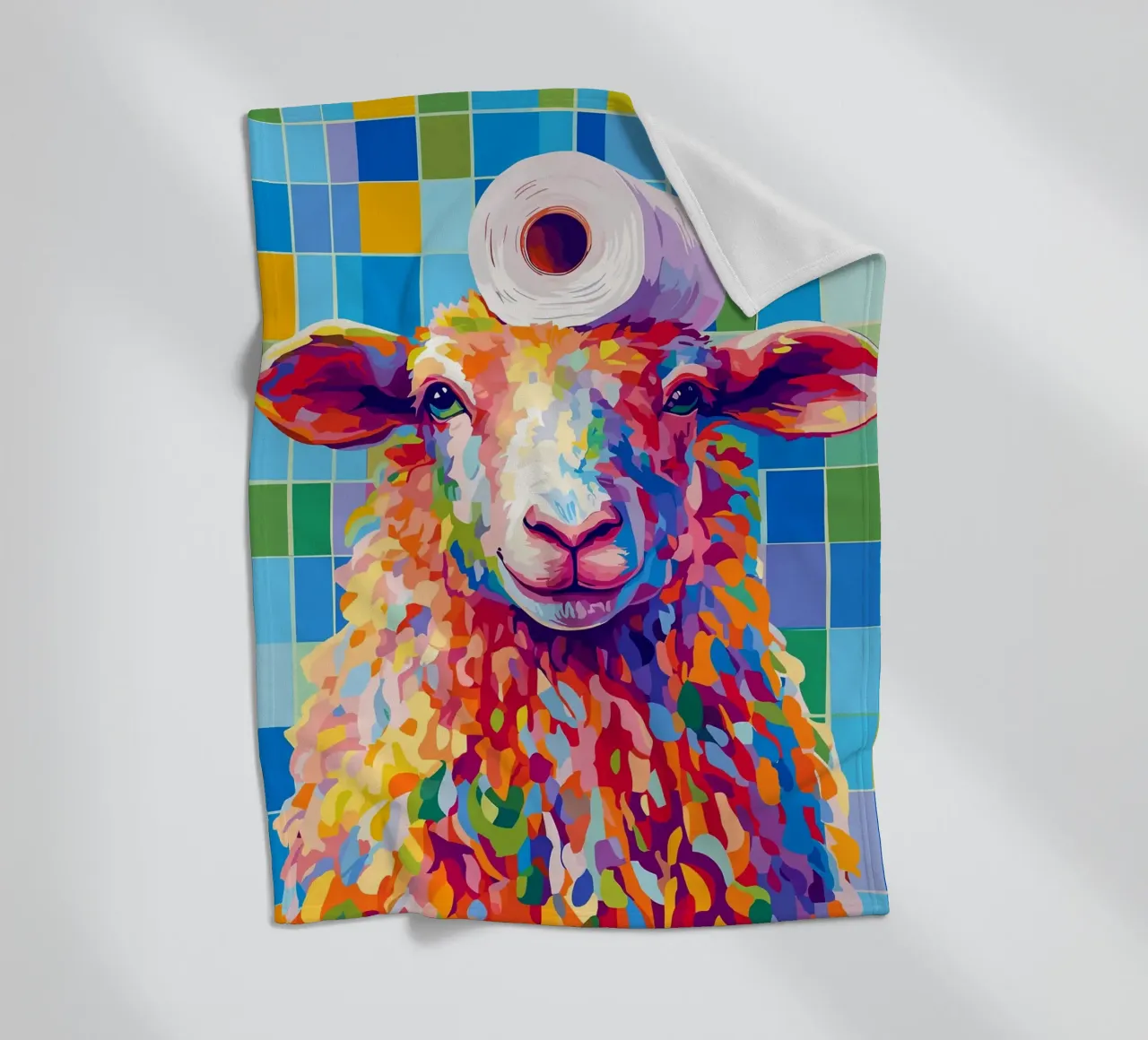 Pecora colorata con cappello di carta igienica coperta in pile da JoyWalkerShop