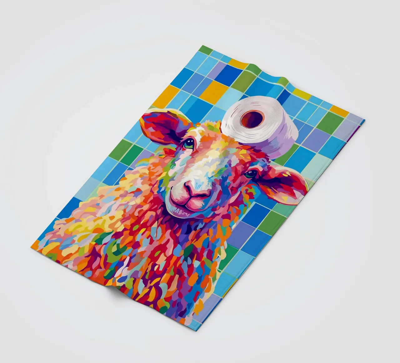 Pecora colorata con cappello di carta igienica coperta in pile da JoyWalkerShop