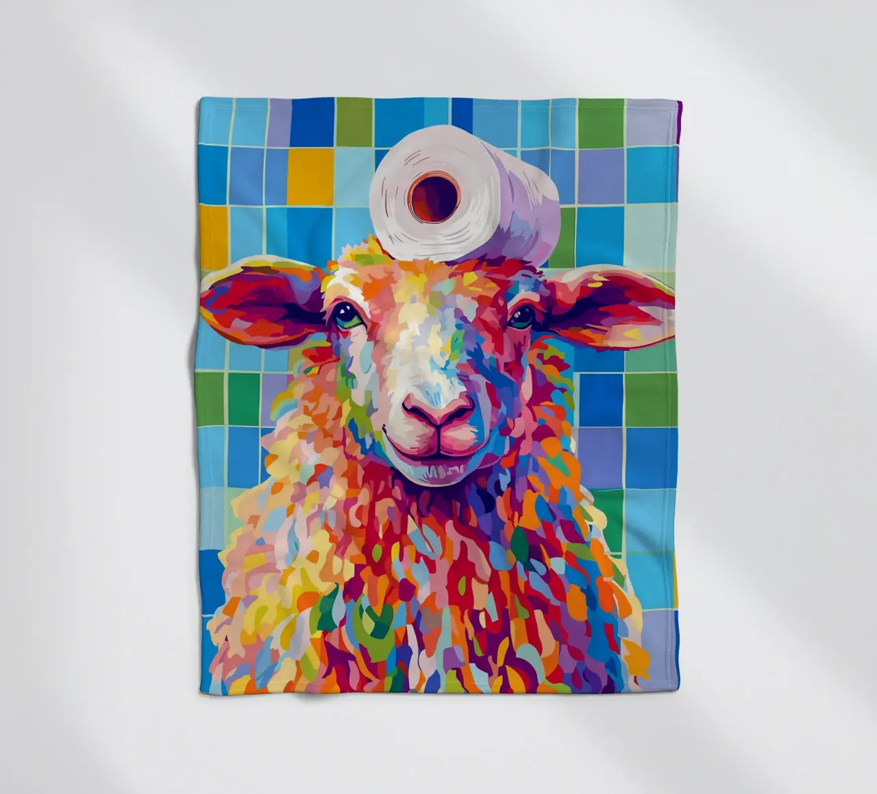 Pecora colorata con cappello di carta igienica coperta in pile da JoyWalkerShop