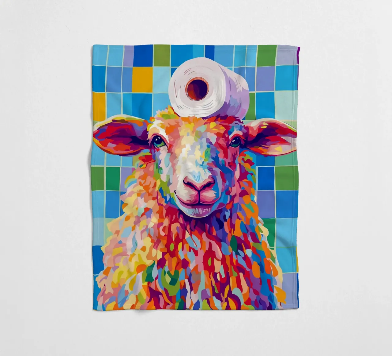 Pecora colorata con cappello di carta igienica coperta in pile da JoyWalkerShop