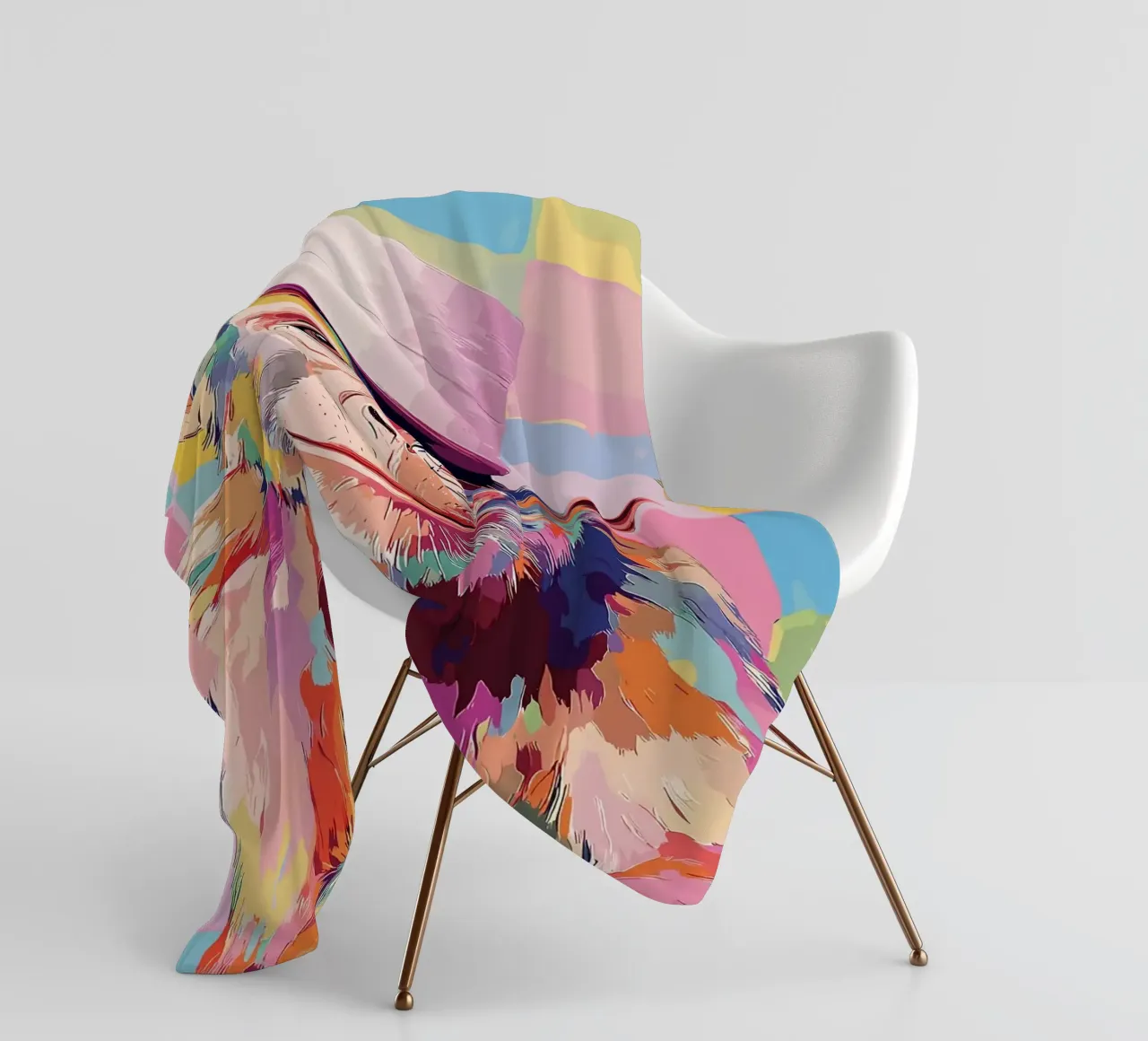 Scimmia colorata con cappello di carta igienica coperta in pile da JoyWalkerShop